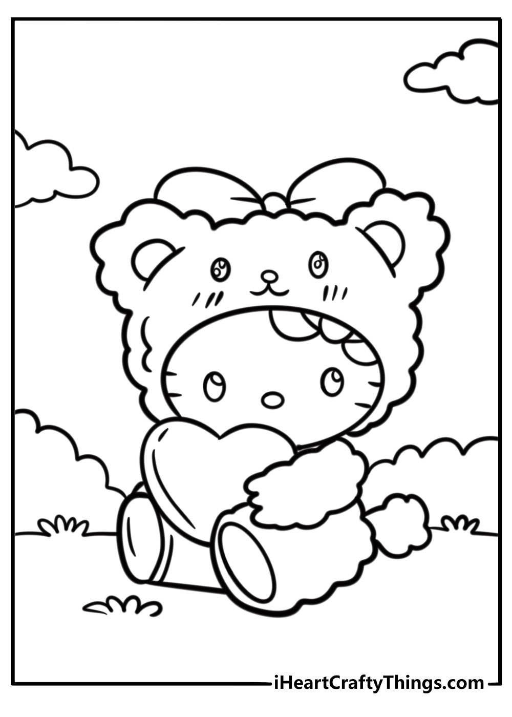 Hello Kitty Coloring Pages Pdf Free Download