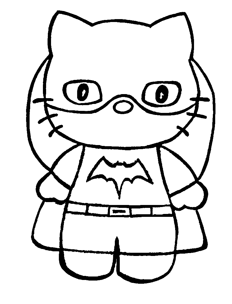 Halloween Hello Kitty Coloring Pages Printable