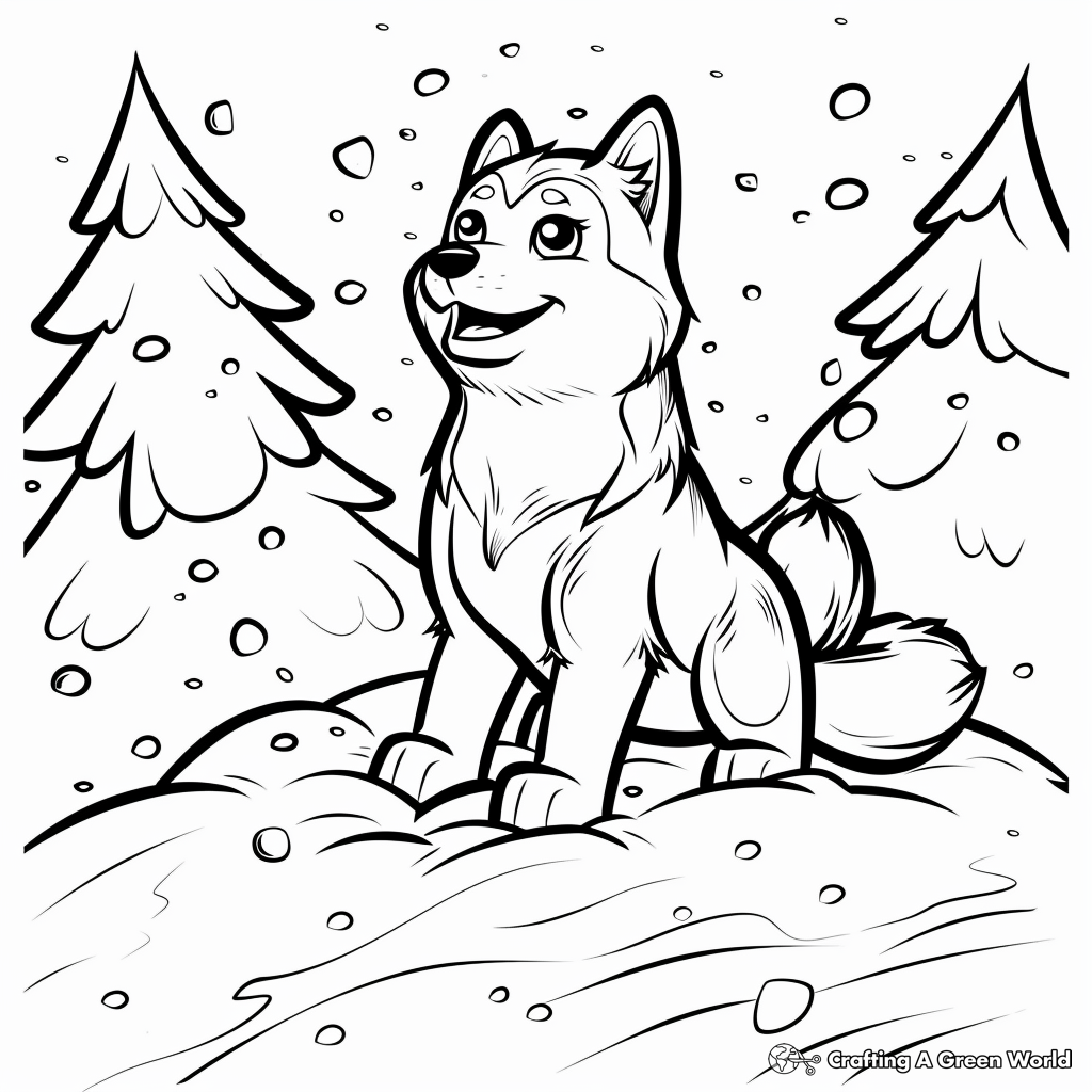 Husky Coloring Pages Free Printable 