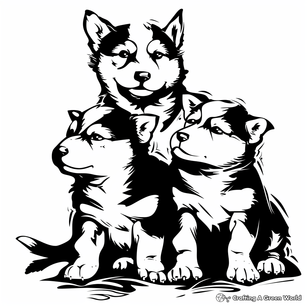 Husky Dog Coloring Pages Printable