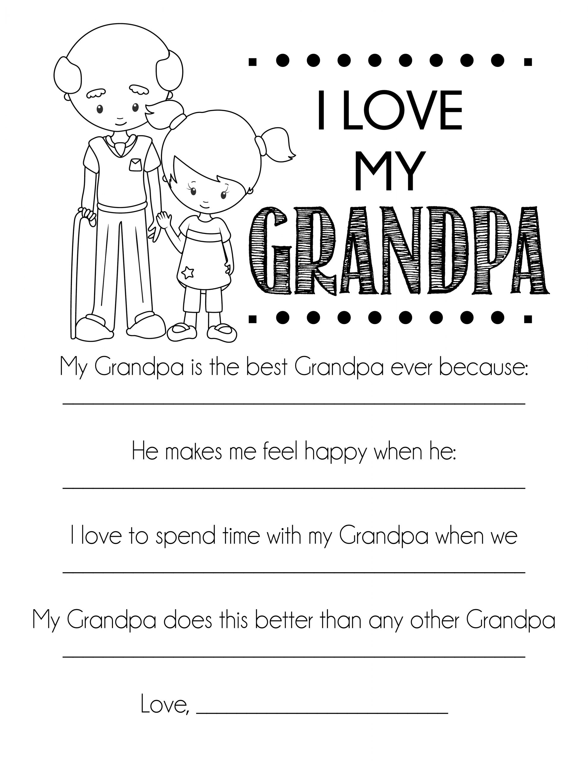 Fathers Day Coloring Page Free Printable