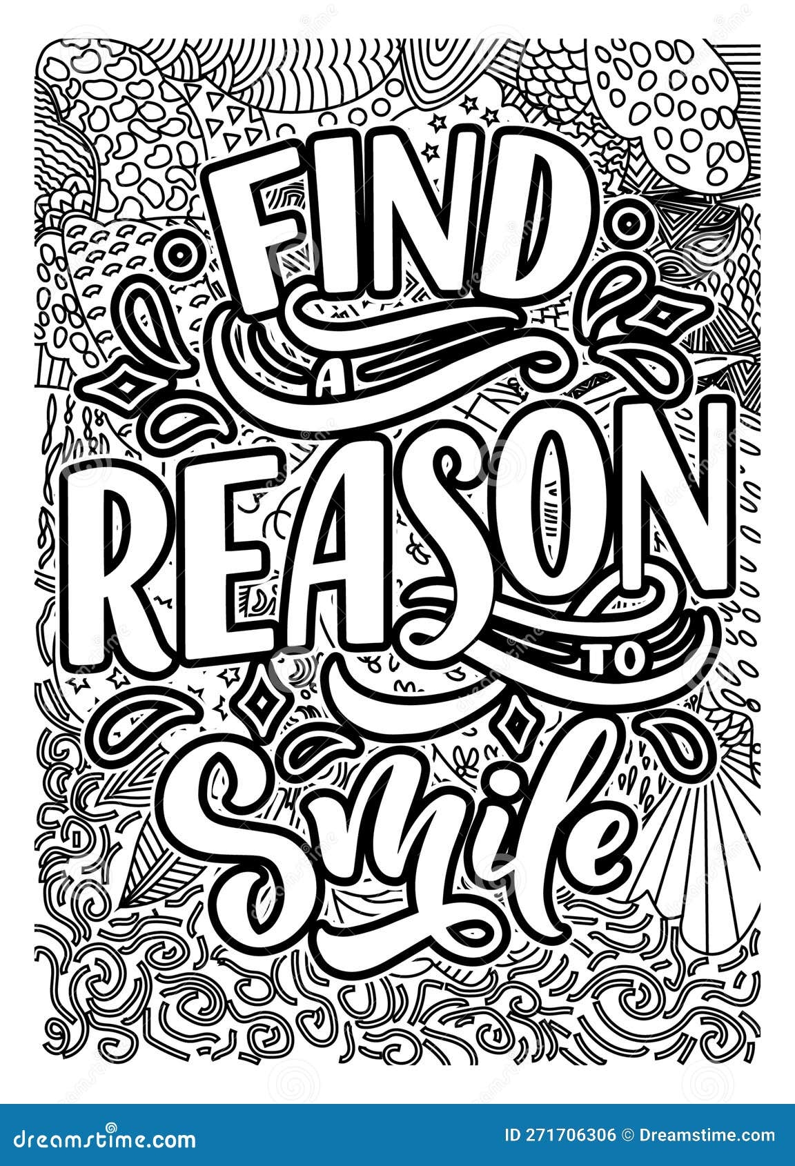 Inspirational Quote Coloring Pages For Adults Motivational Coloring Page Design Stock Illustration Illustration Of Basic Cartoon 271706306