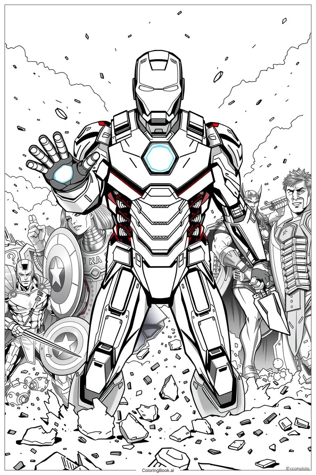 Free Coloring Pages Avengers