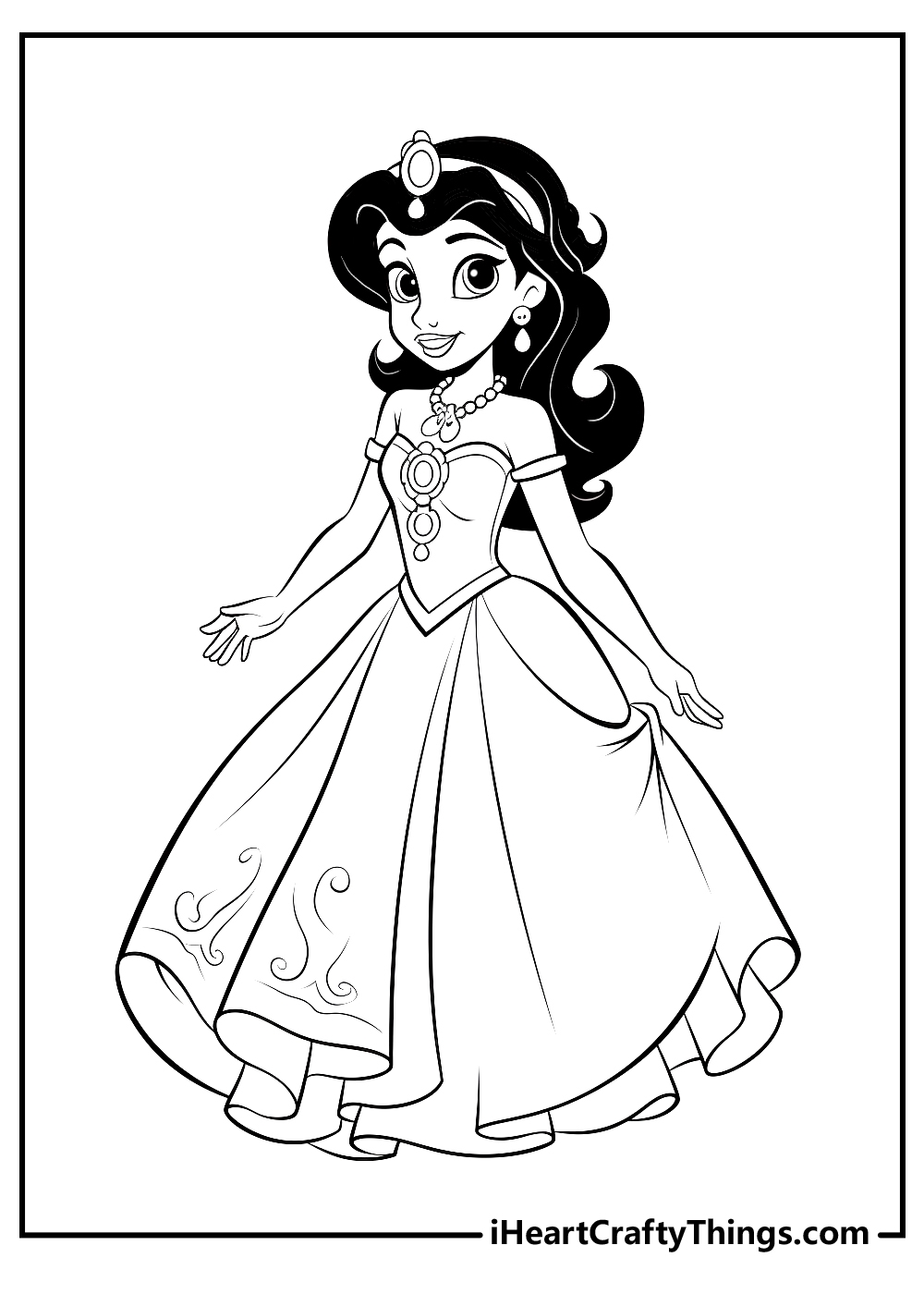 Printable Jasmine Coloring Pages