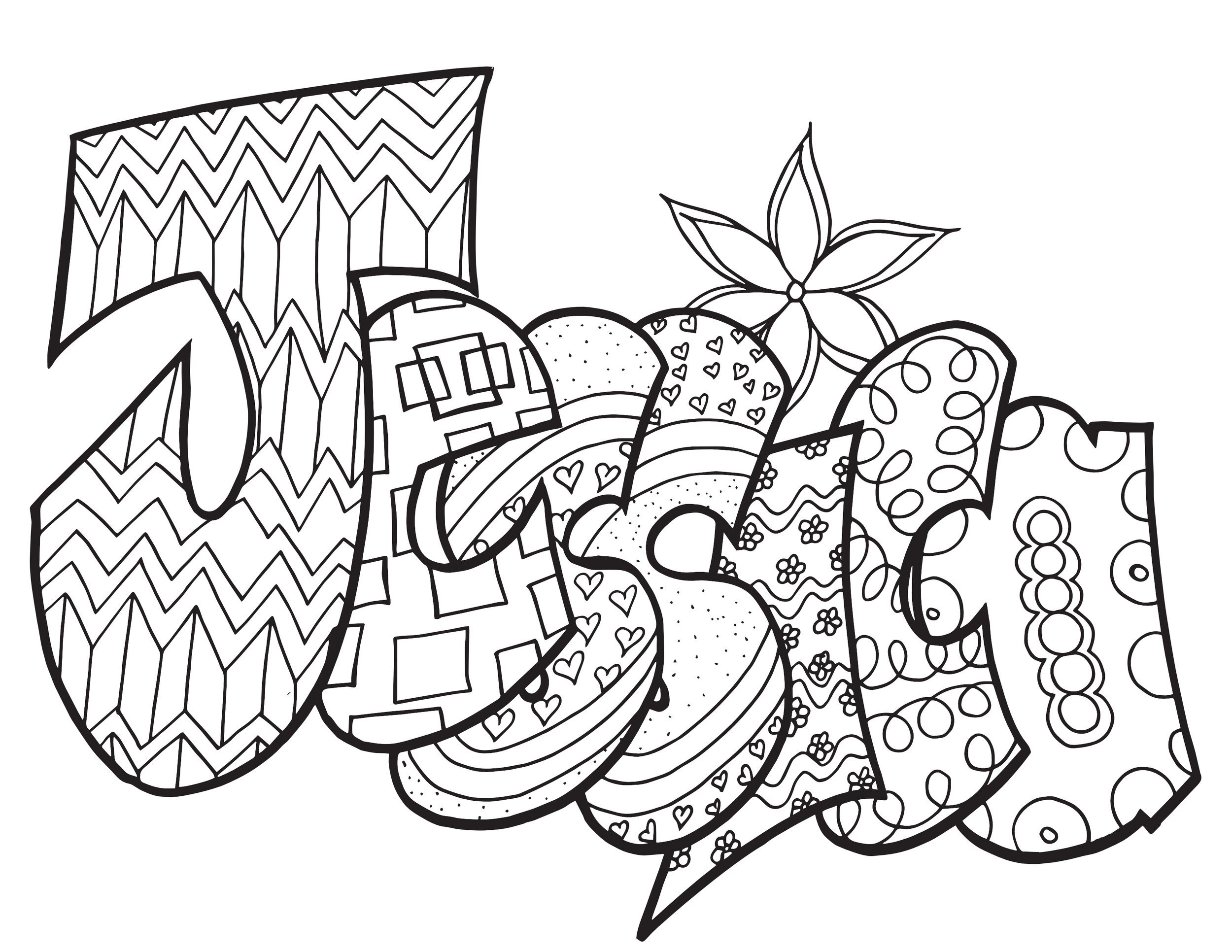 Jessica Custom Stevie Doodle Free Printable Coloring Page 