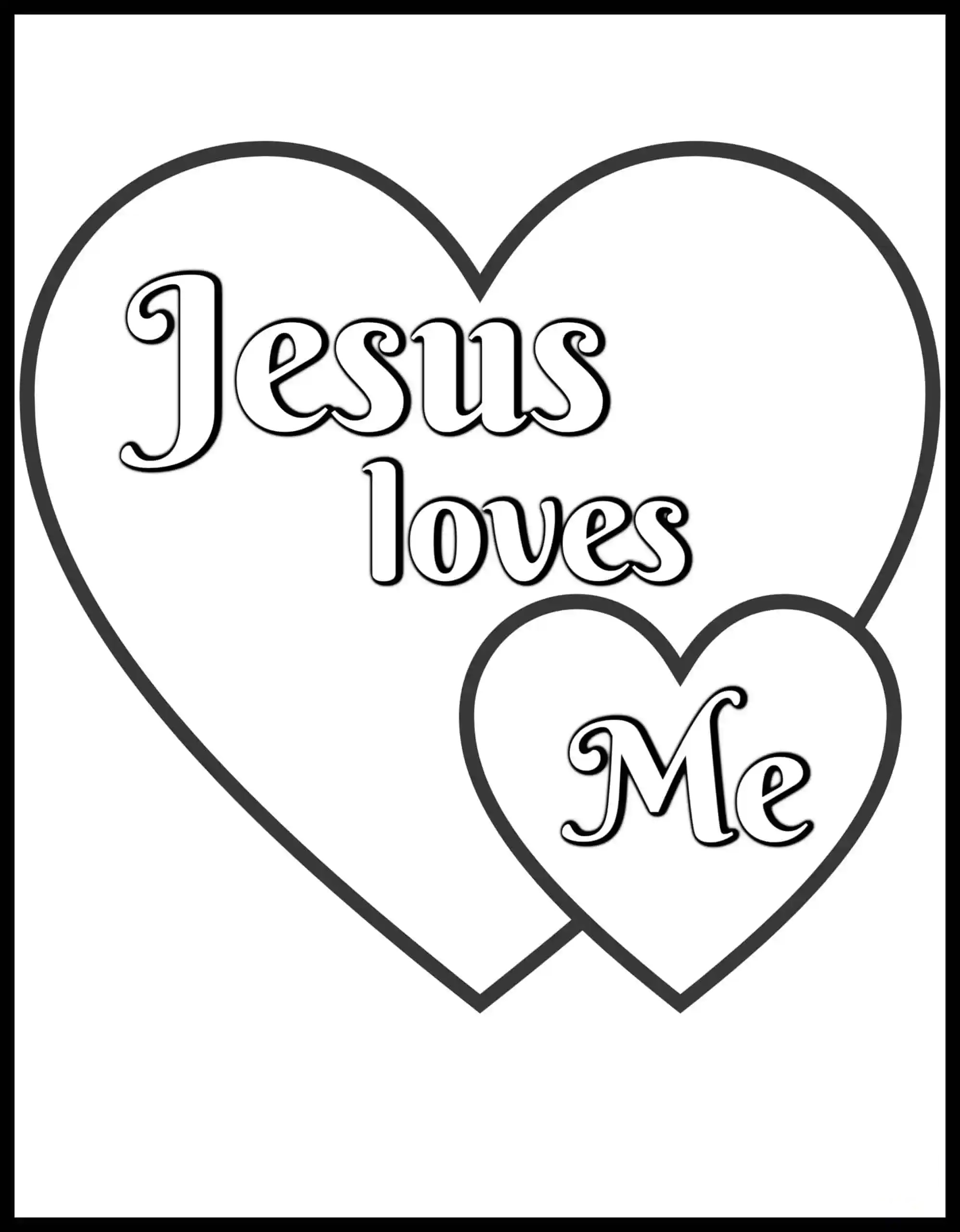 Jesus Loves Me Preschool Coloring Page Download Print Or Color Online For Free