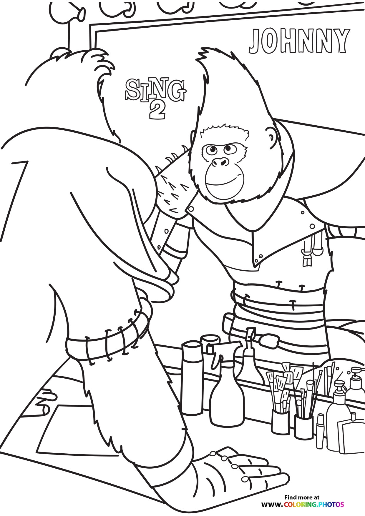 Johnny From Sing 2 Coloring Pages For Kids