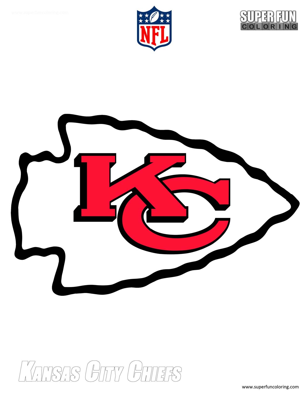 Kansas City Chiefs Coloring Page Super Fun Coloring