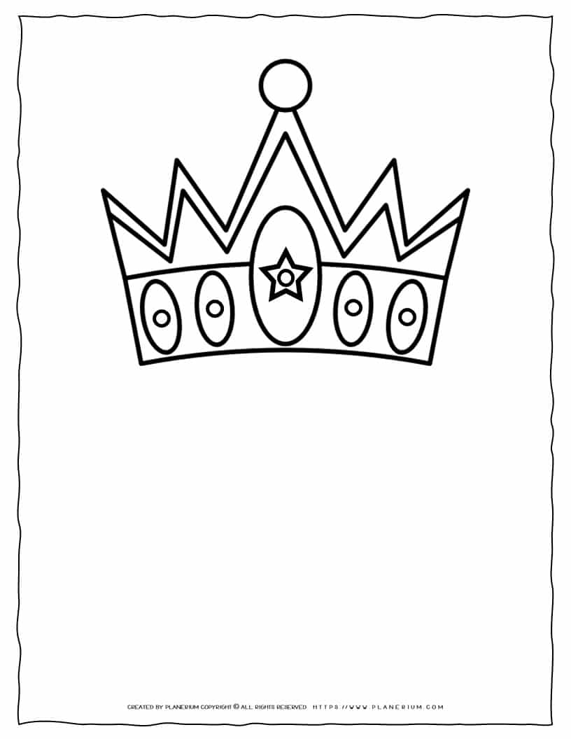 King Crown Coloring Page Planerium