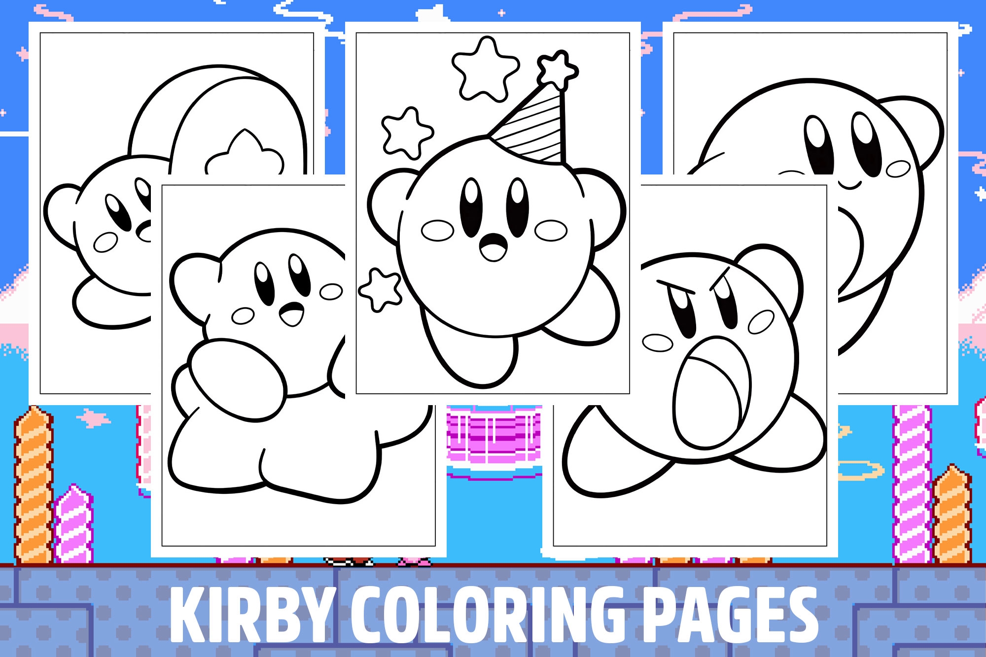 Kirby Coloring Pages For Kids Girls Boys Teens Birthday School 