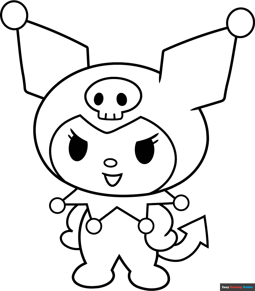 Kuromi From Sanrio Coloring Page Easy Drawing Guides