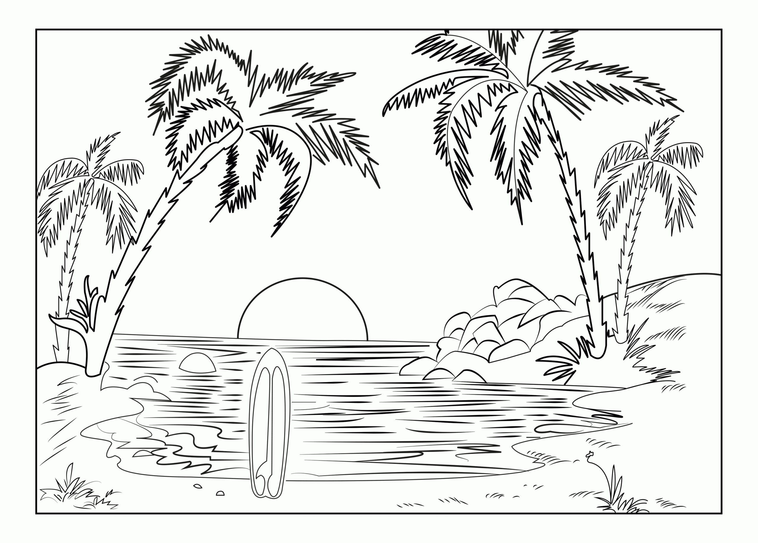 Landscape Coloring Pages Free