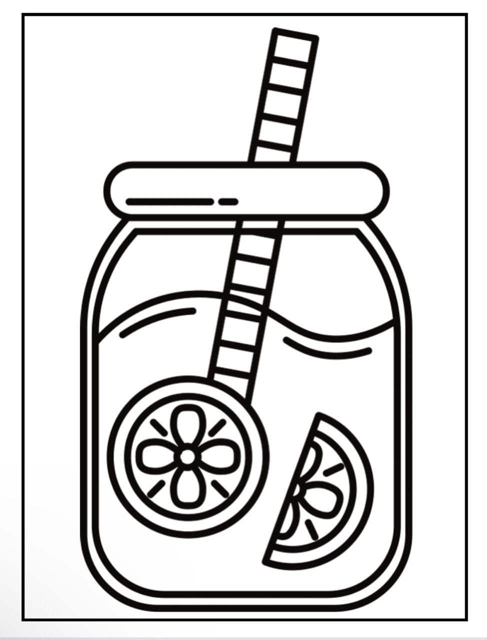 Large Food Printable Coloring Sheets Easy And Bold Craft Cut Outs 