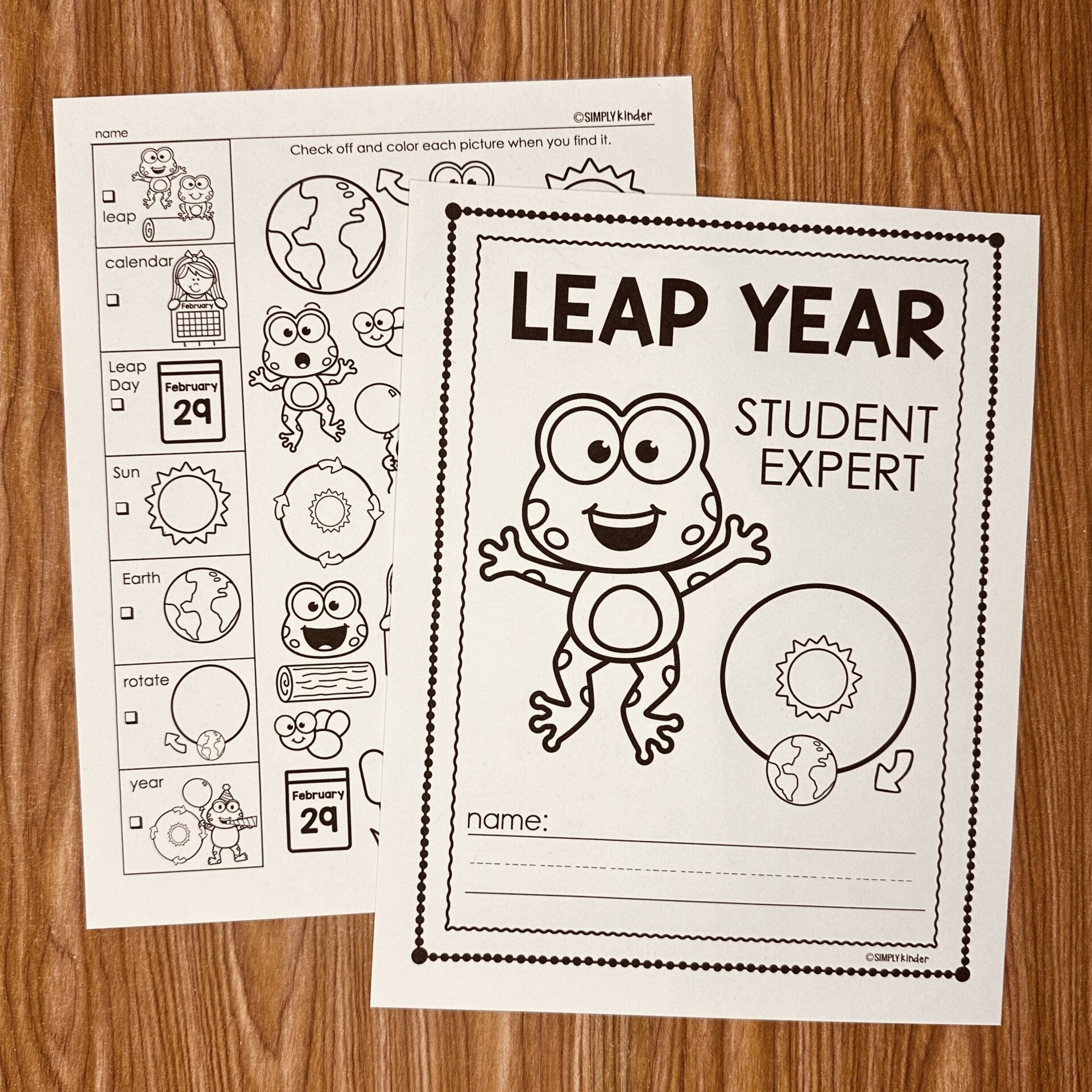 Leap Day Coloring Page Free