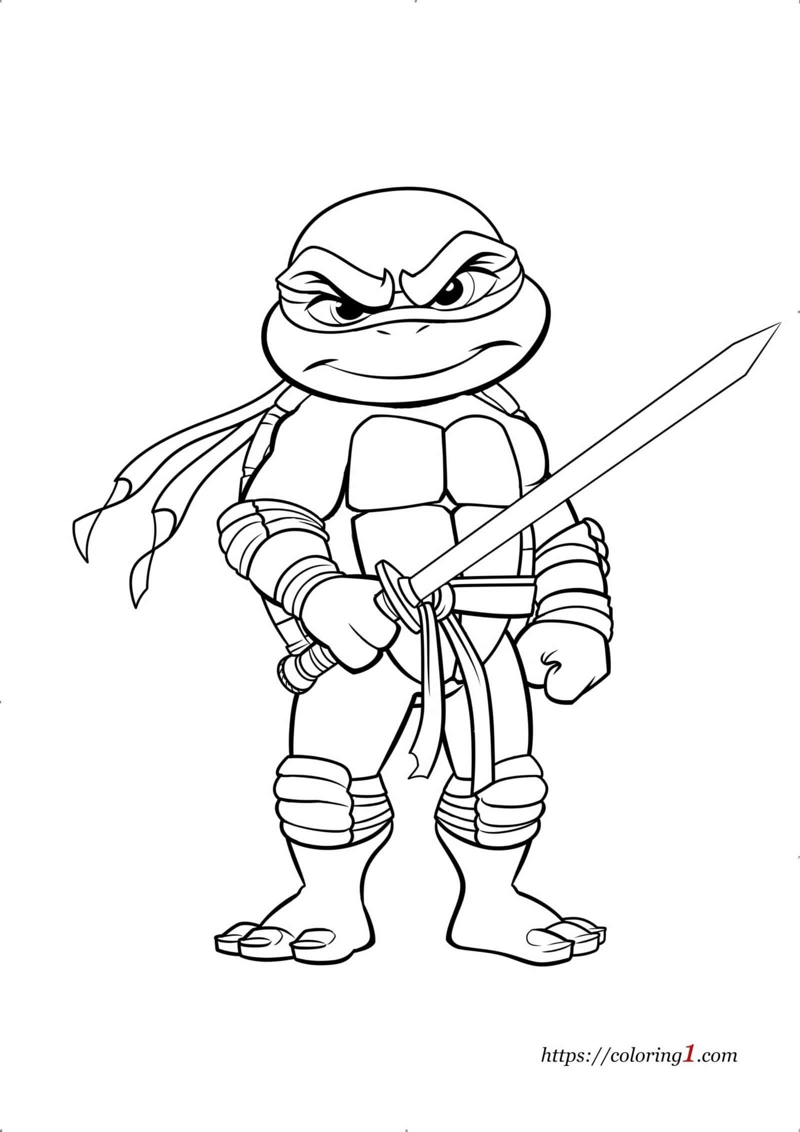 Ninja Turtle Coloring Pages Free