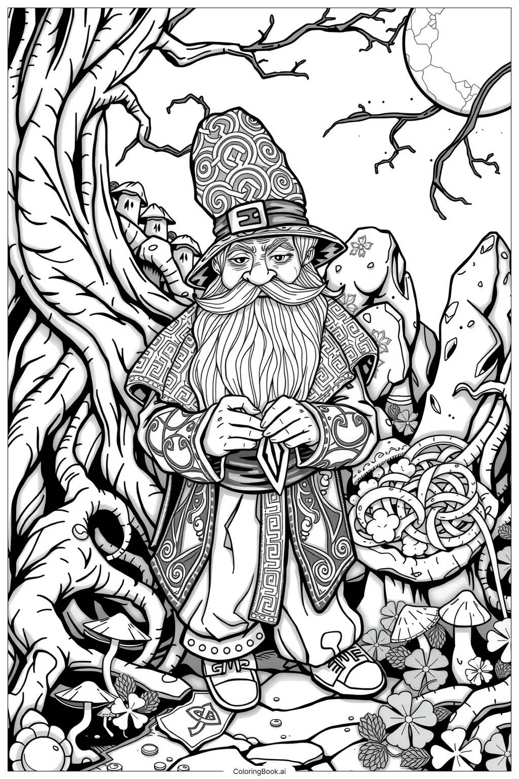 Leprechaun s Quest For Luck Coloring Page Free PDF PNG Printable 