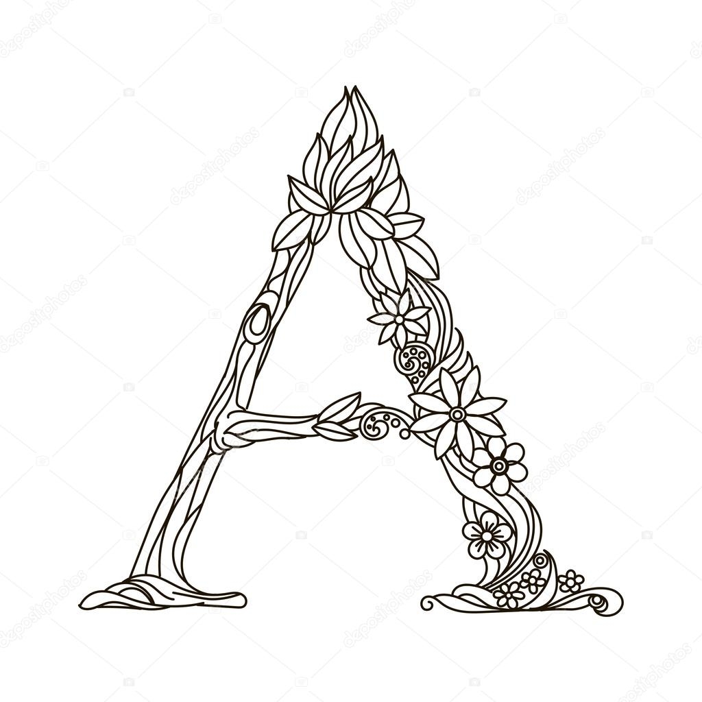 Printable Letter A Coloring Pages For Adults