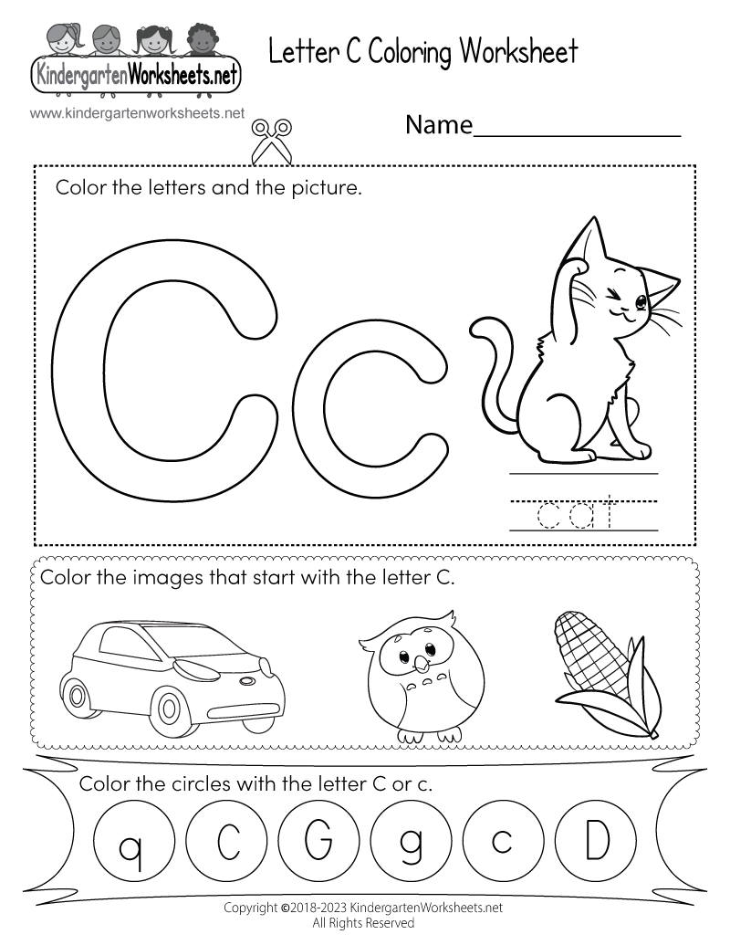 Letter C Coloring Pages Printable