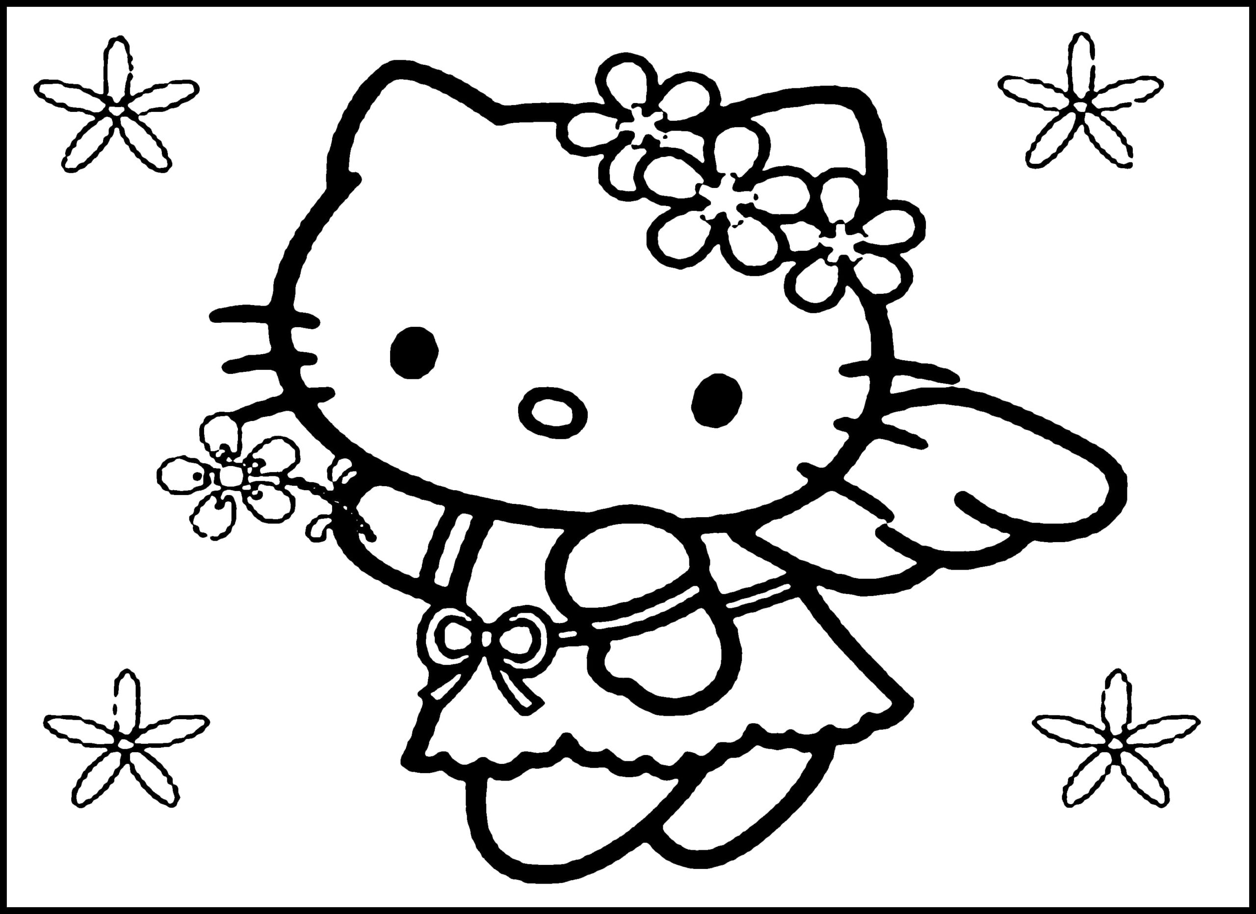 Lovely Hello Kitty Coloring Page Download Print Or Color Online For Free