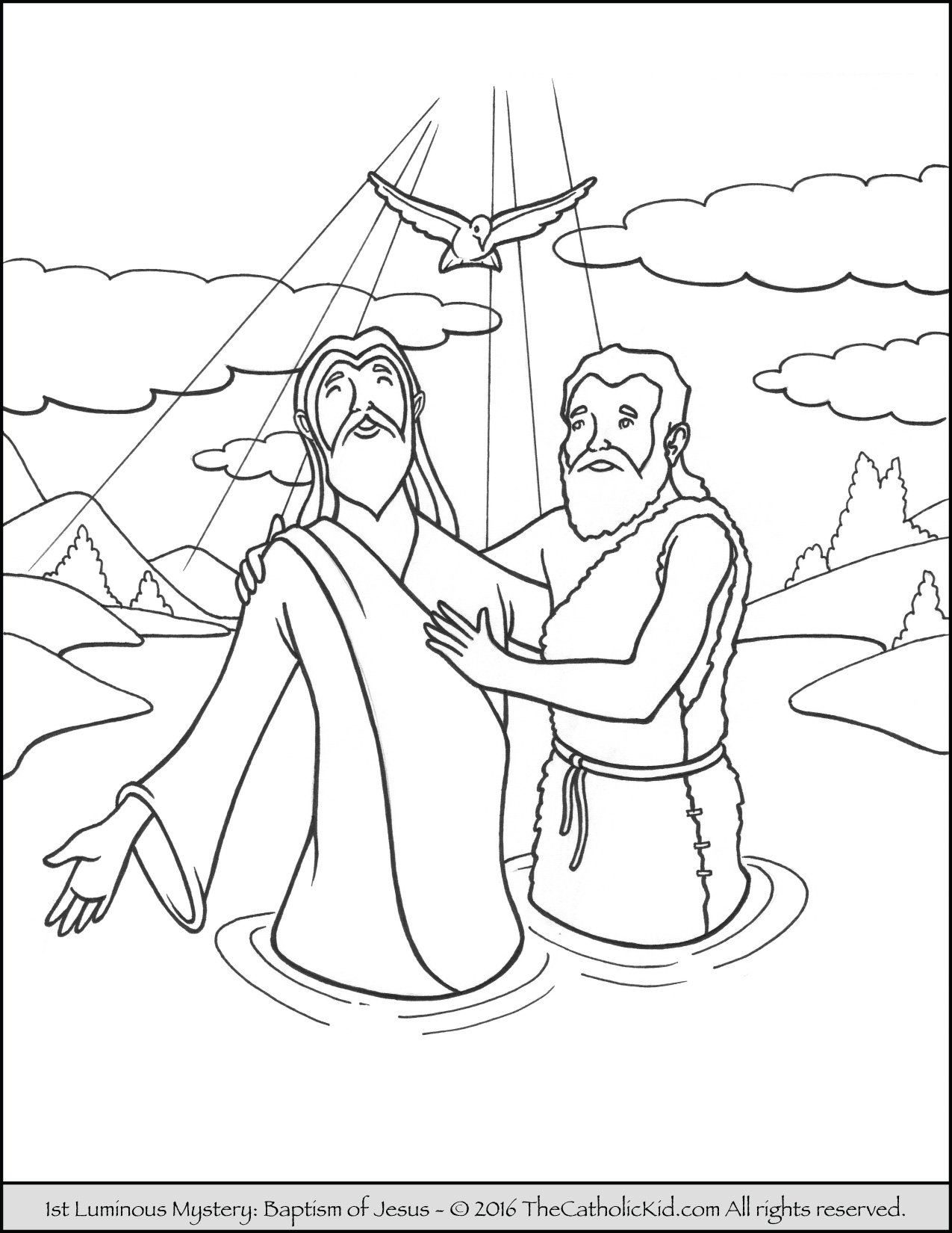 Luminous Mysteries Rosary Coloring Pages The Catholic Kid
