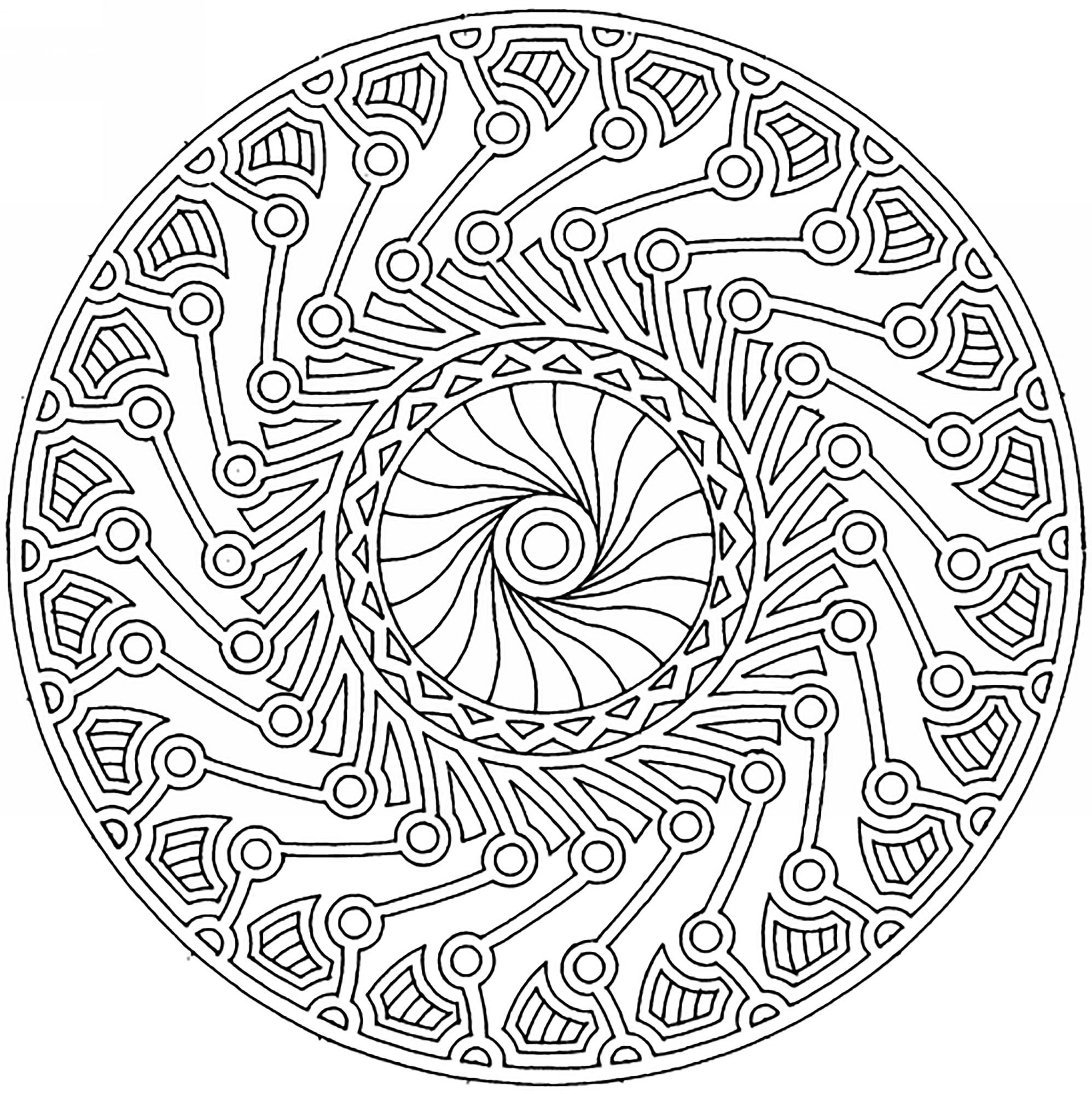 Free Adult Coloring Pages Mandala