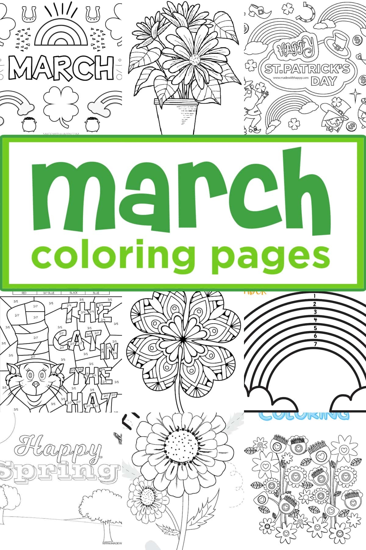 March Coloring Pages Printable Free