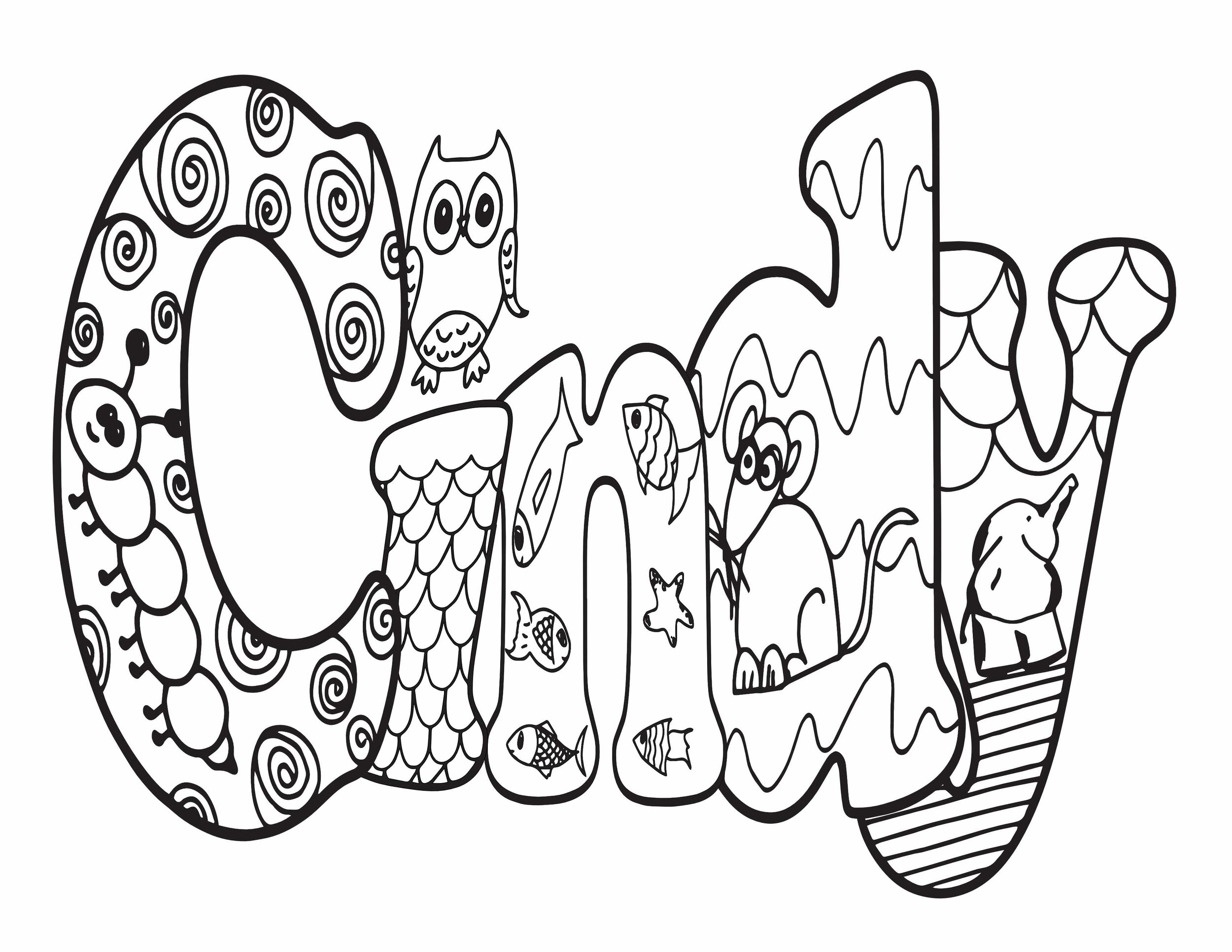Free Personalized Name Coloring Pages