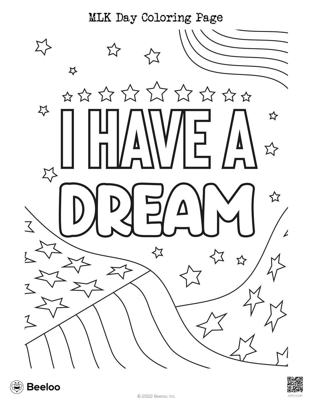 Martin Luther King Jr Day themed Coloring Pages Beeloo 