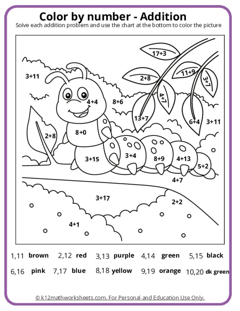 Free Printable Number Coloring Pages