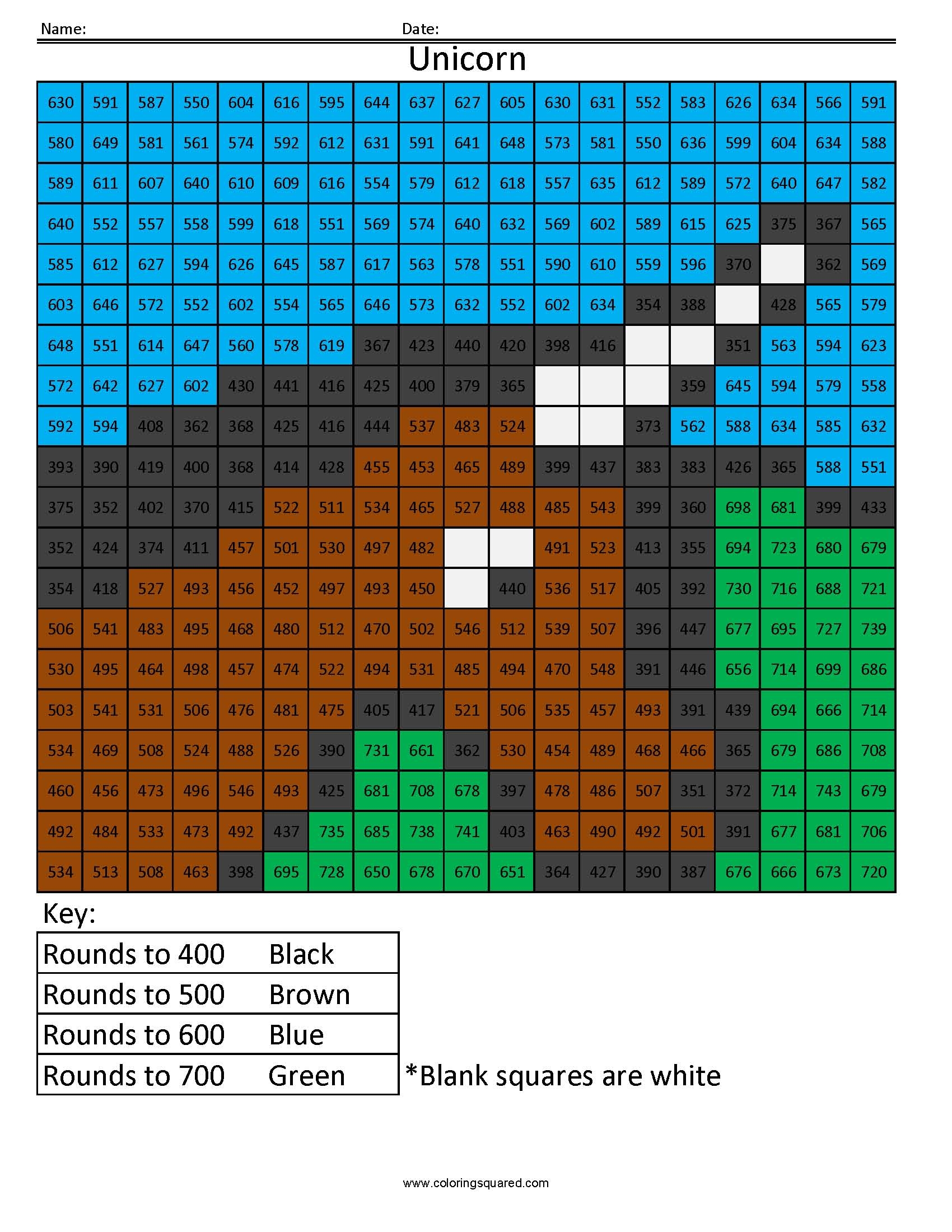 Printable Math Coloring Pages