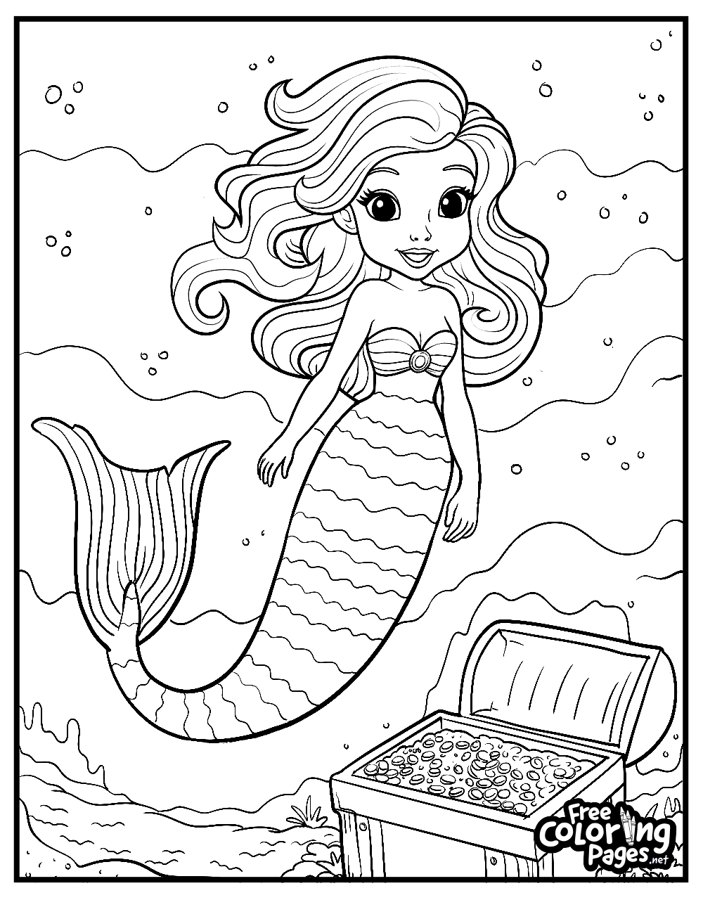 Printable Ariel Coloring Page