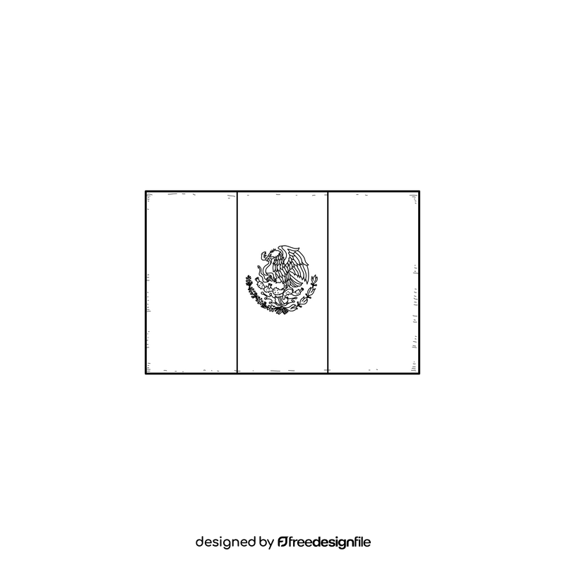 Mexico Flag Drawing Black And White Clipart Free Download