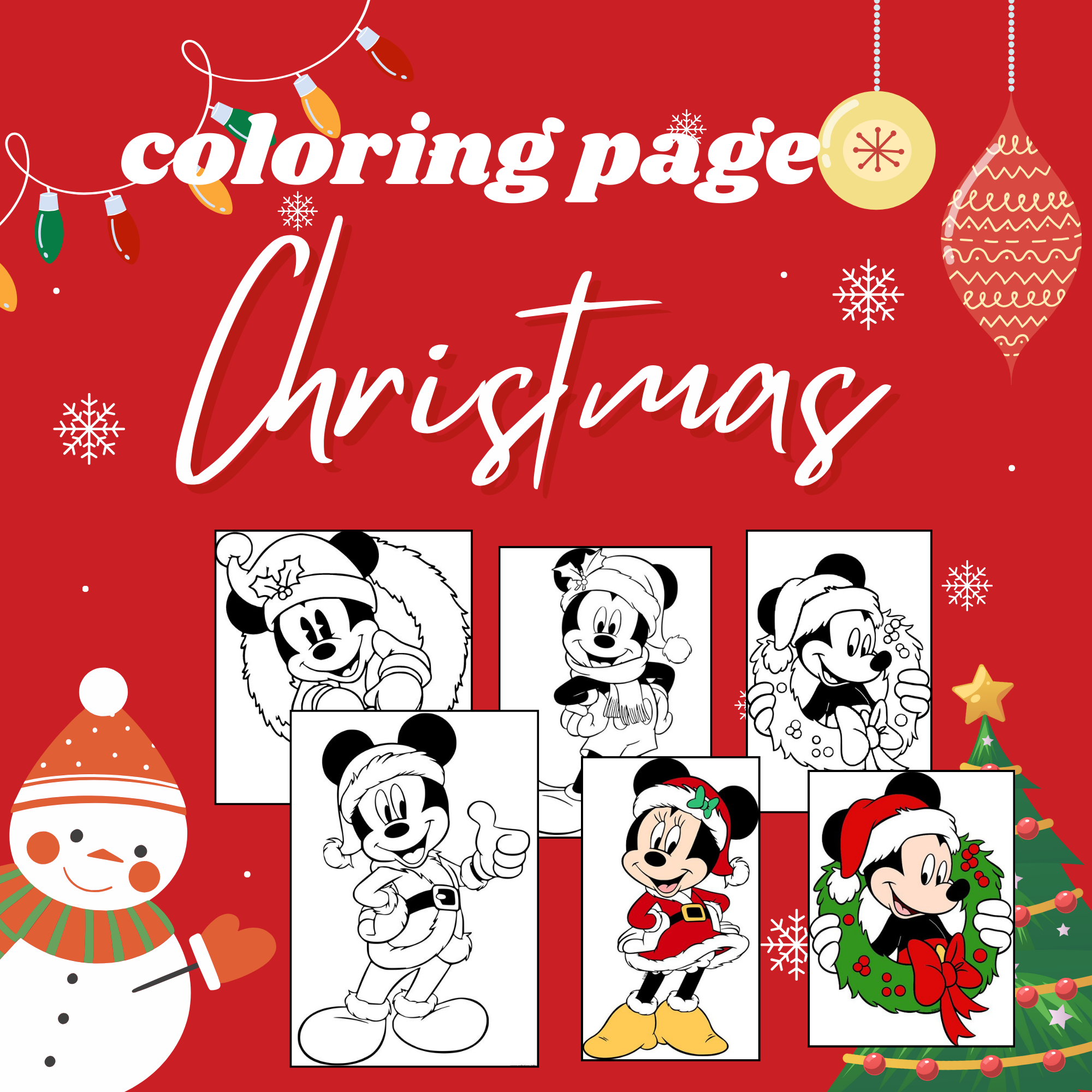 Christmas Coloring Pages Printable Disney