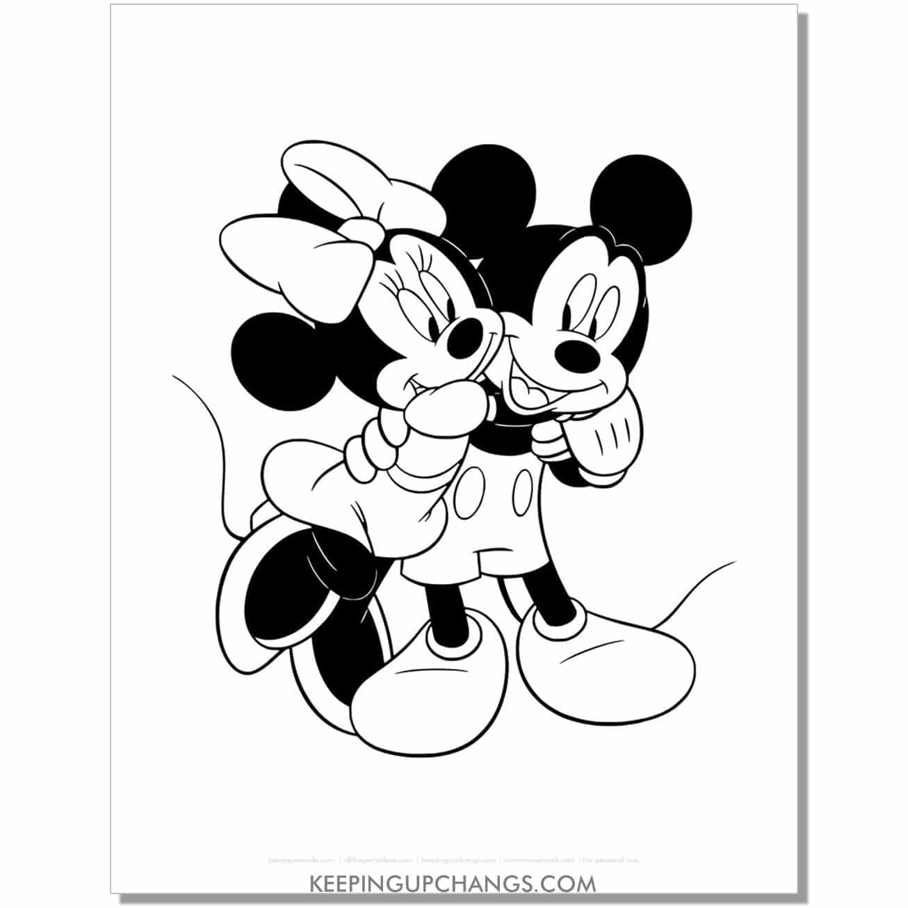 Mickey And Minnie Mouse Coloring Pages Printables