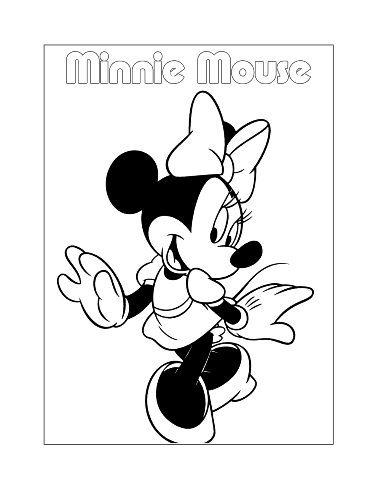 Minnie And Mickey Mouse Coloring Pages Printable