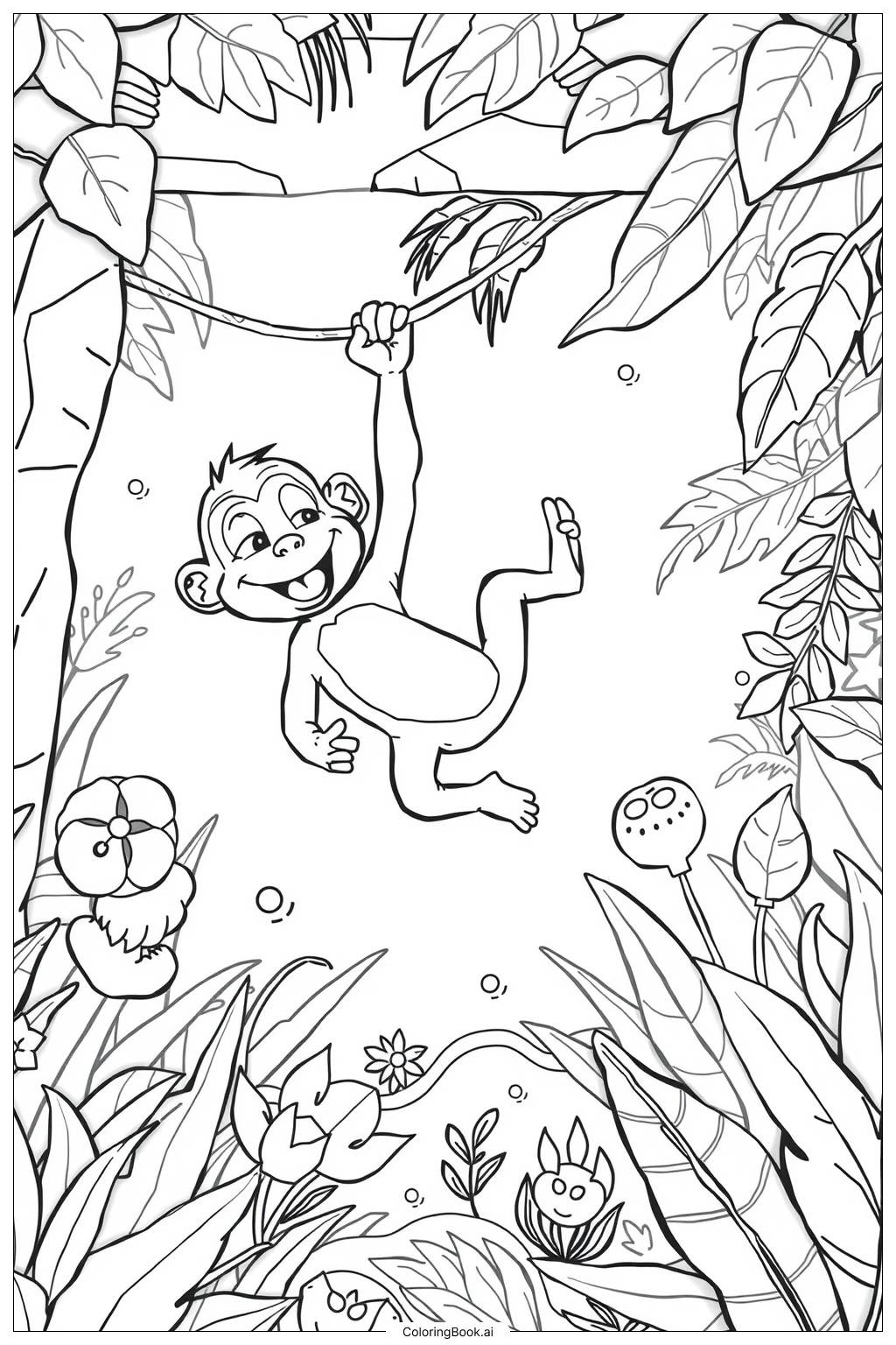 Monkey Coloring Pages Free Printable