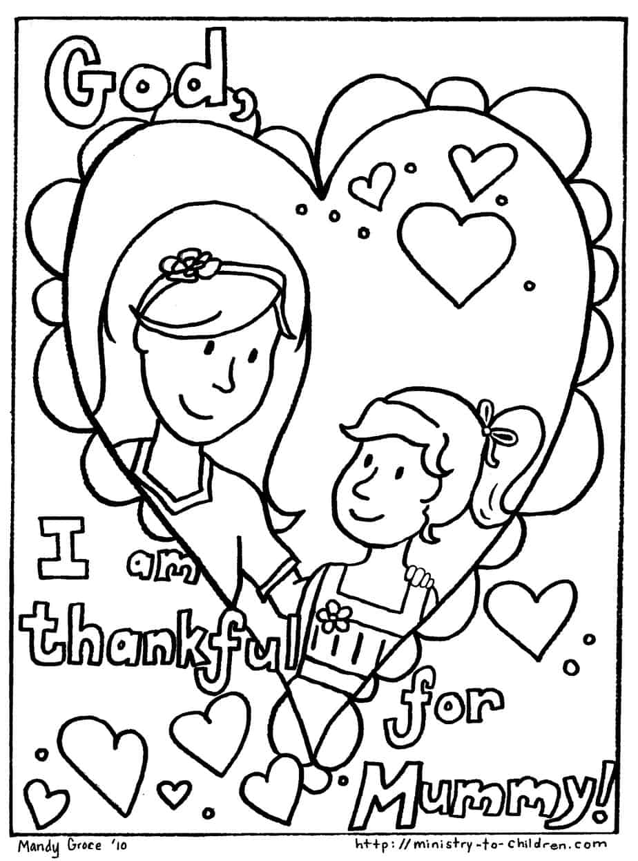 Mother's Day Coloring Page Free