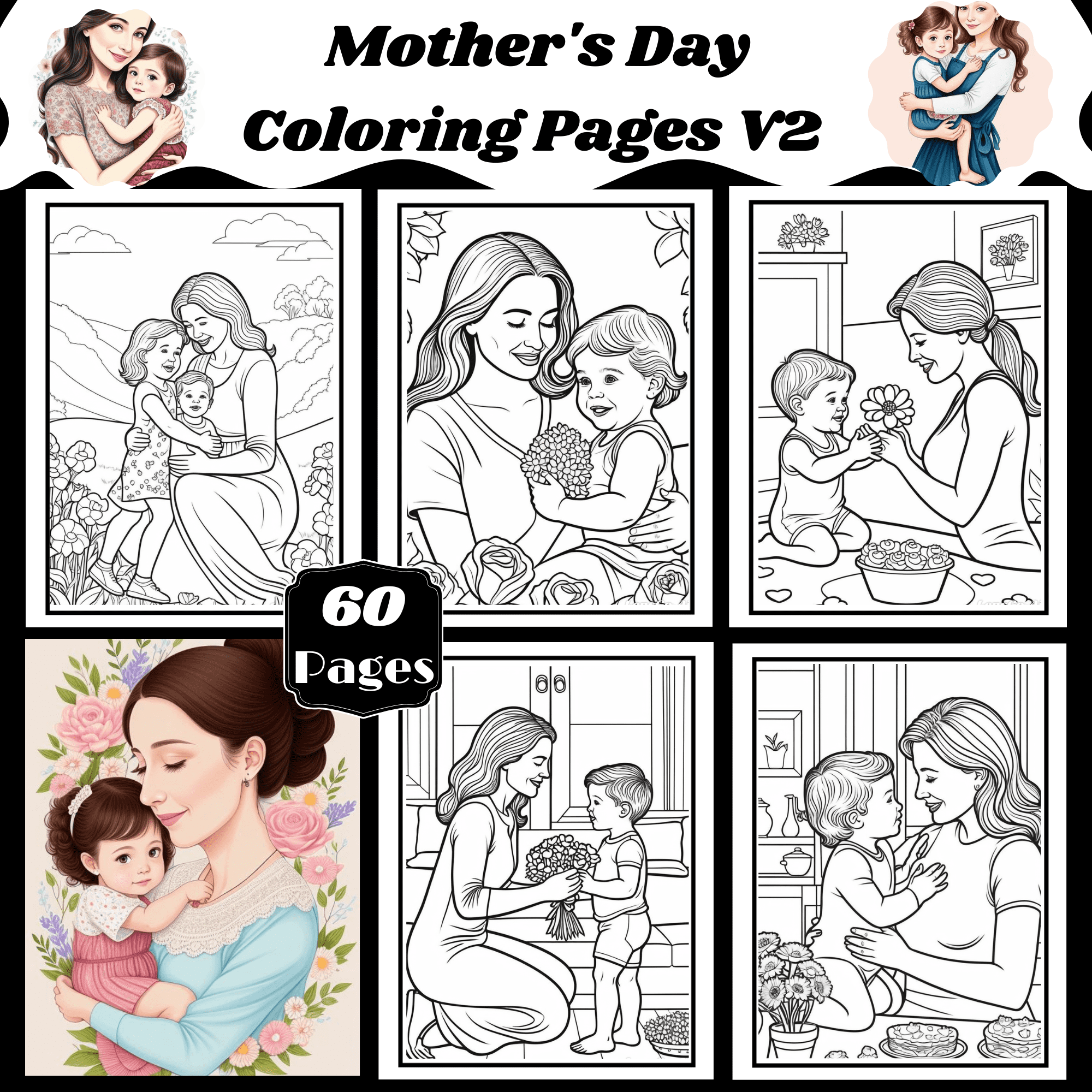 Free Printable Mother's Day Coloring Pages For Toddlers