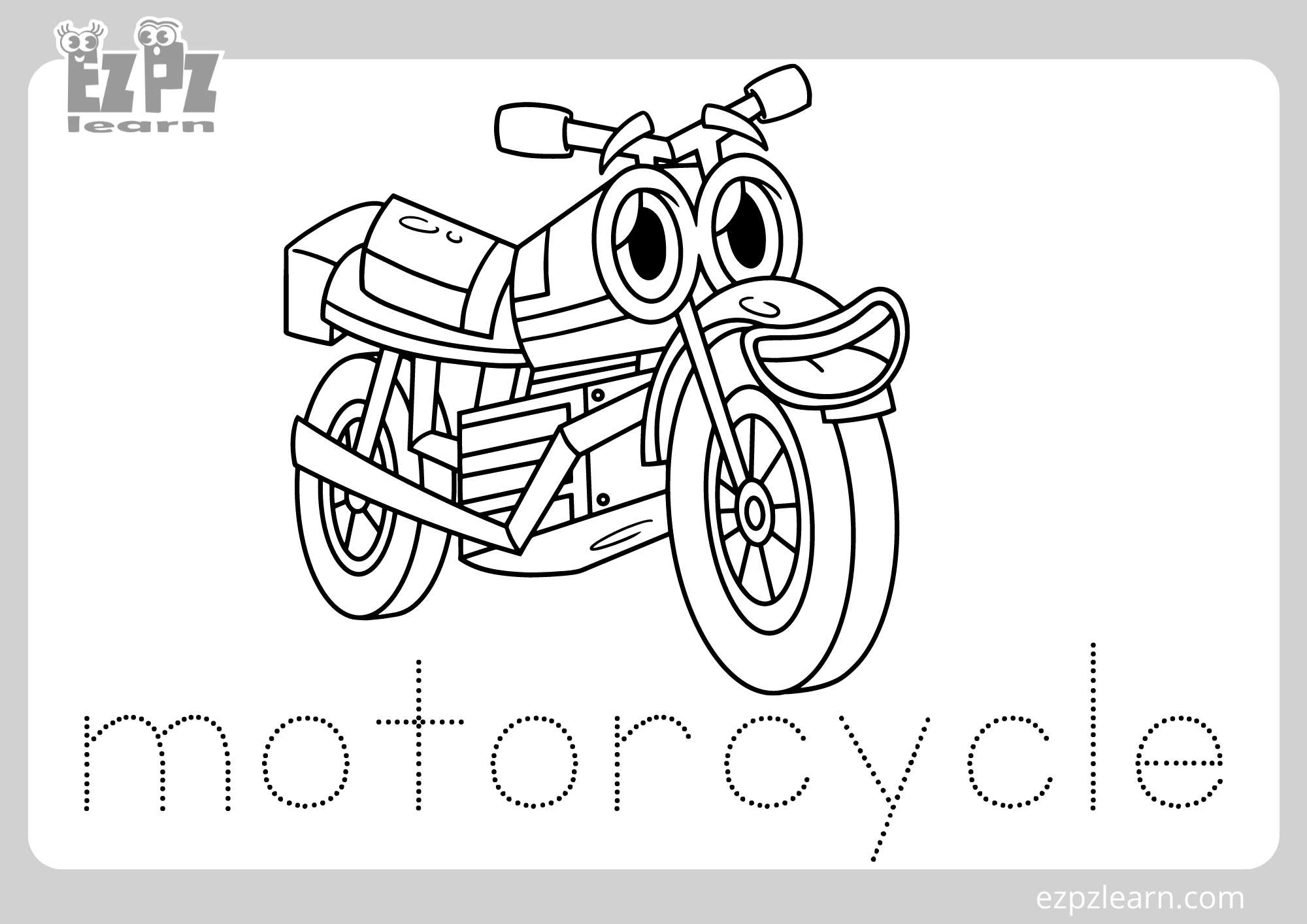 Motorcycle Coloring Pages Printable