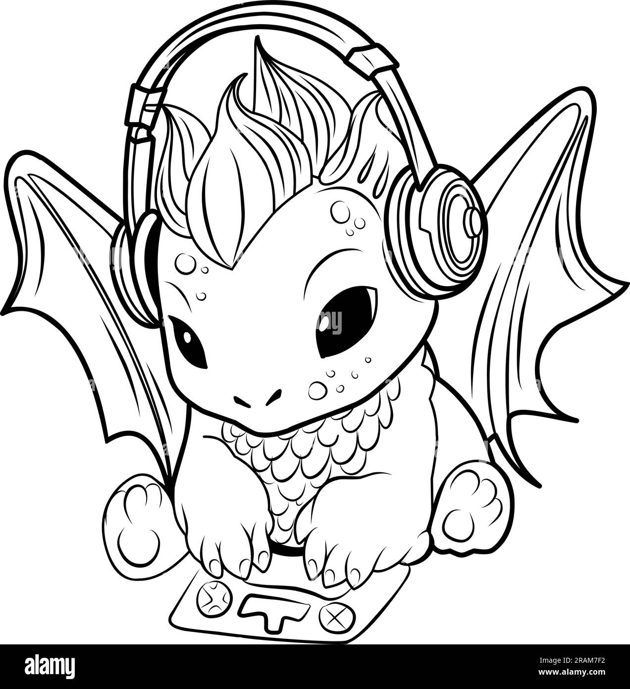 Mythical Dragon Coloring Page Hi res Stock Photography And Images Alamy