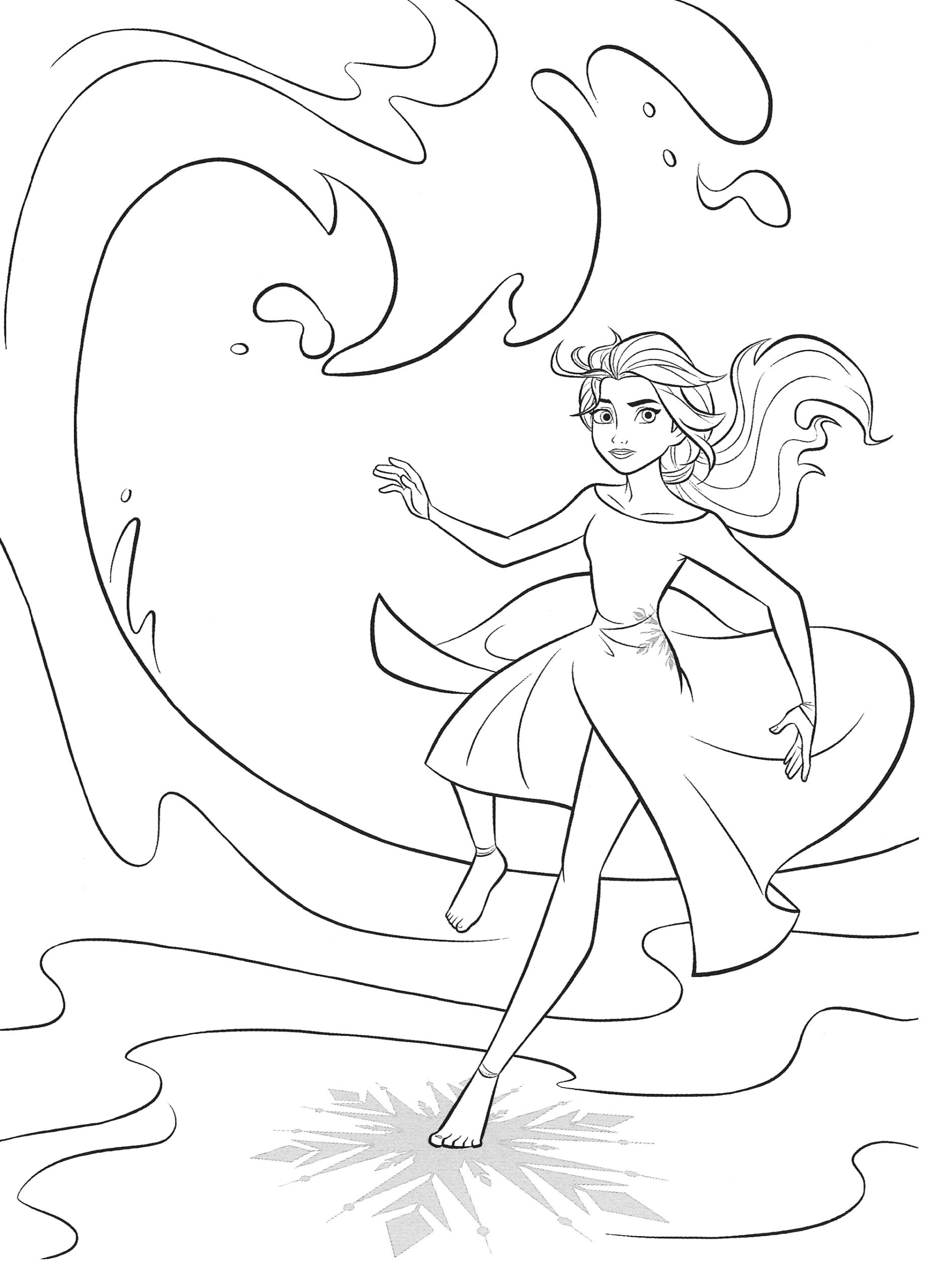 Free Coloring Pages Elsa
