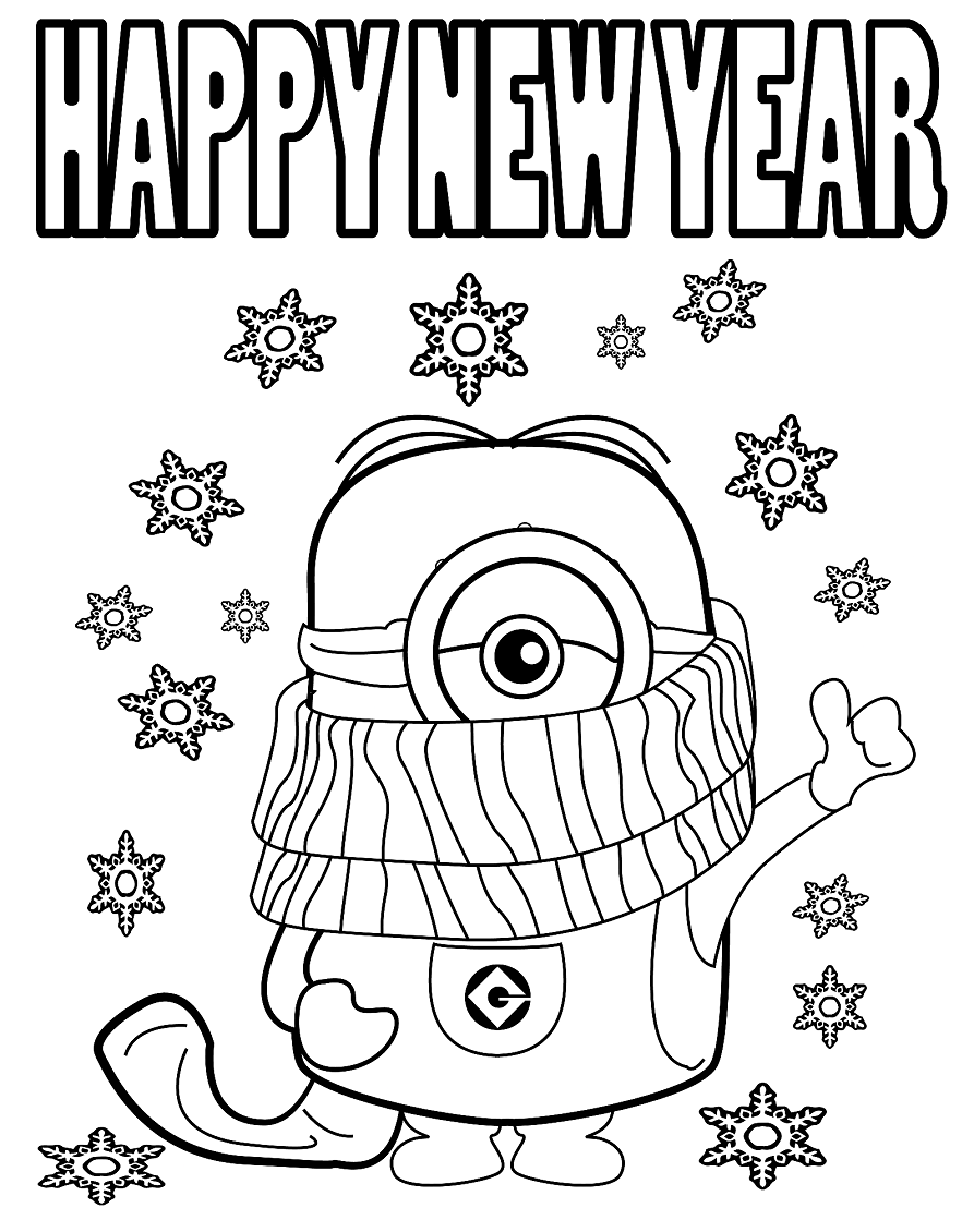 Free Coloring Pages New Years