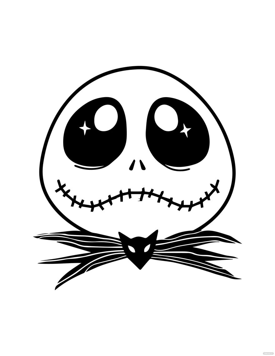 Nightmare Before Christmas Coloring Page In Illustrator PDF SVG JPG EPS PNG Download Template