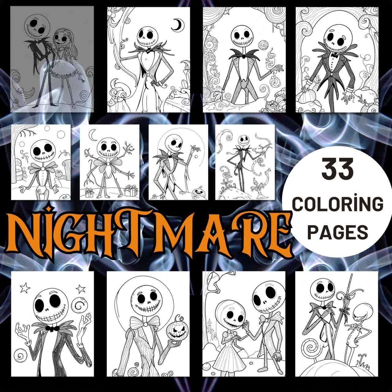 Jack Skellington Printable Coloring Pages