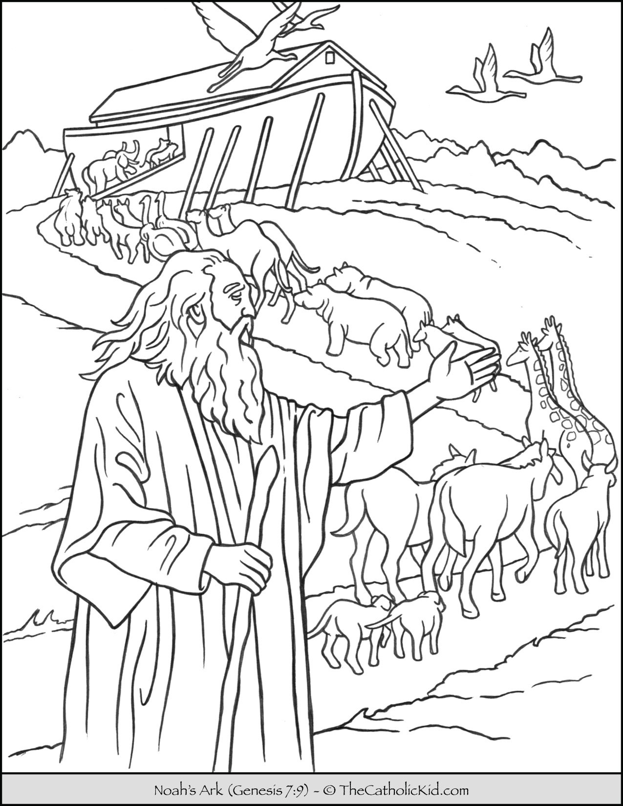 Free Noah's Ark Coloring Pages