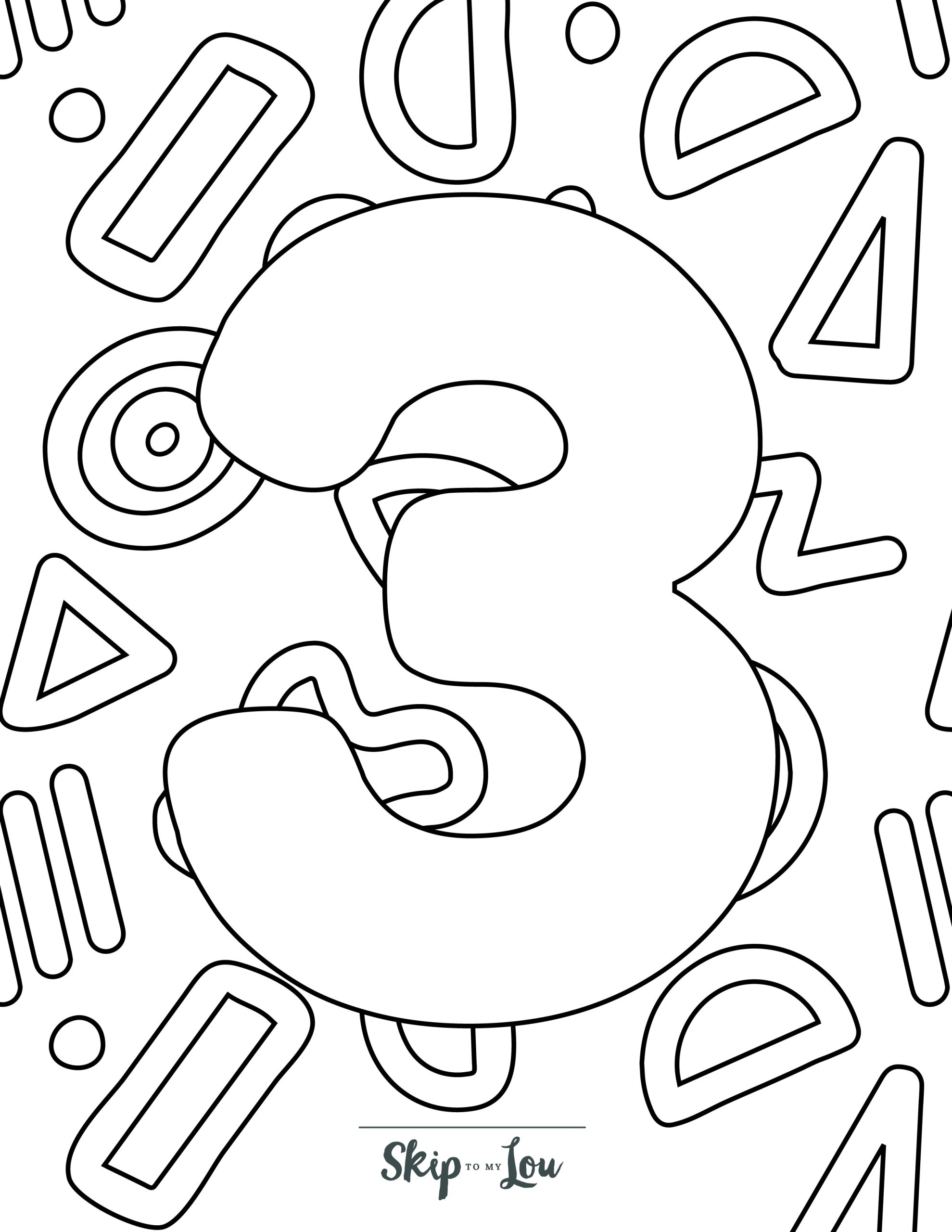 Free Coloring Pages Numbers