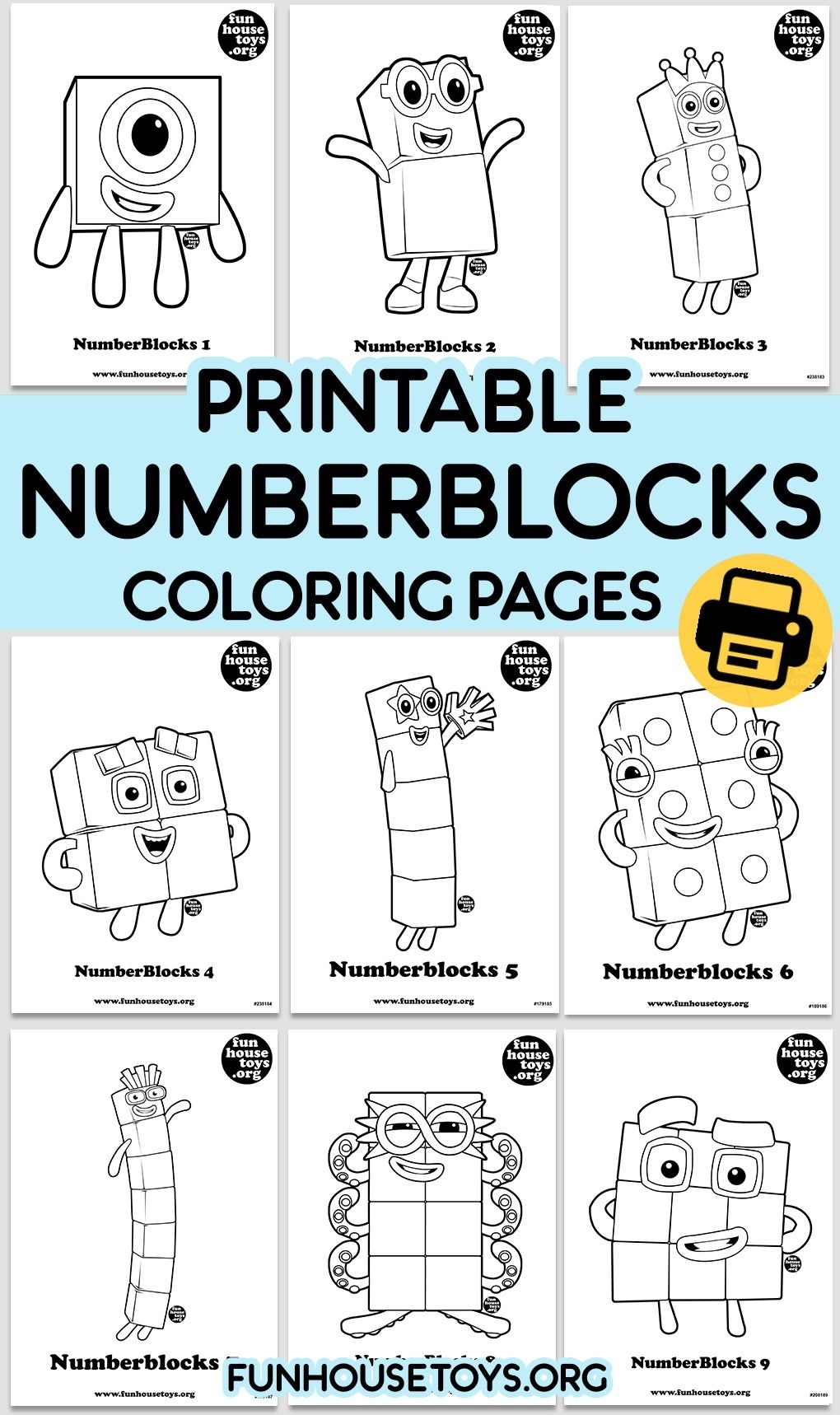 Numberblocks Coloring Pages For Kids