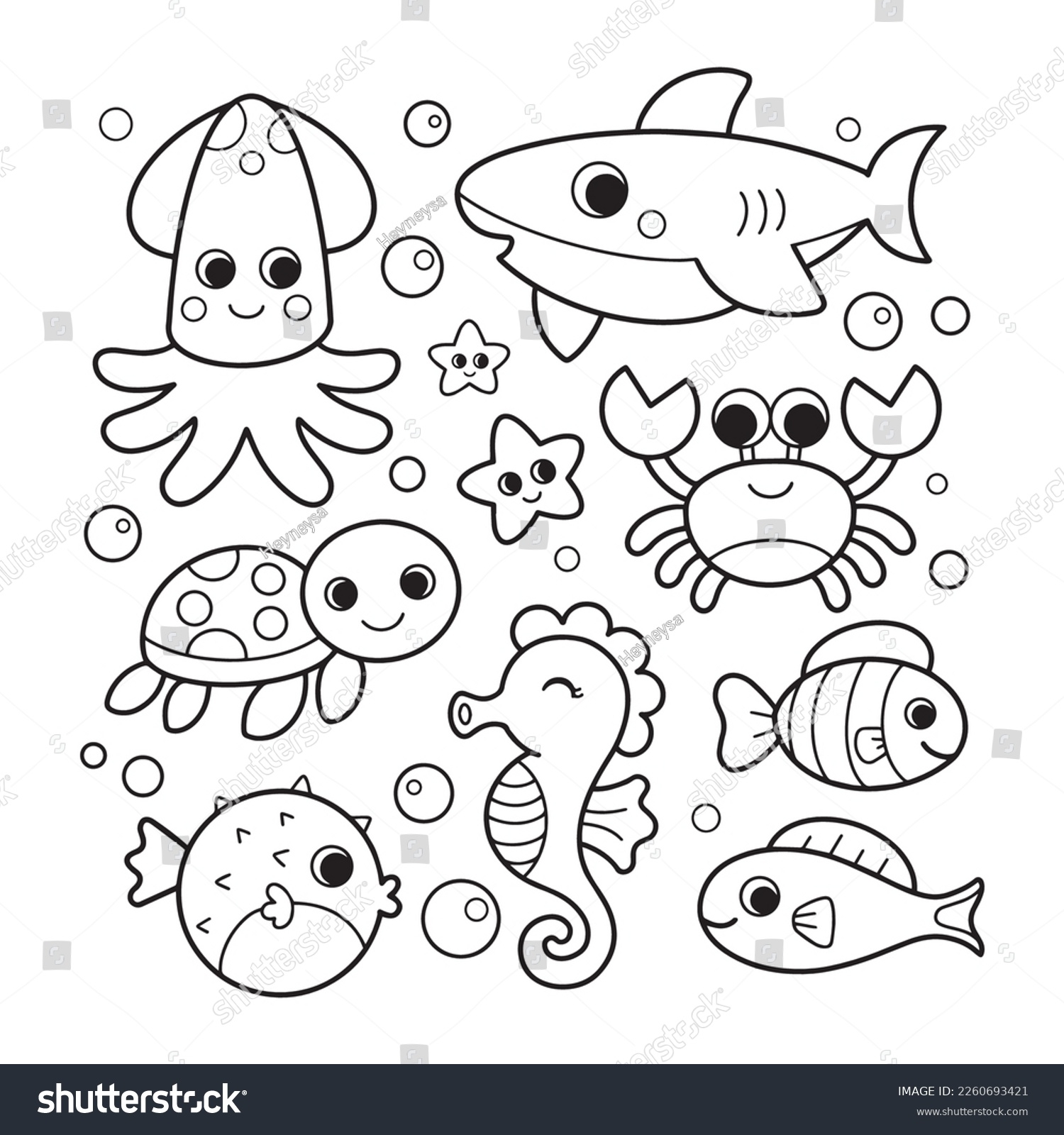Free Printable Sea Animals Coloring Pages