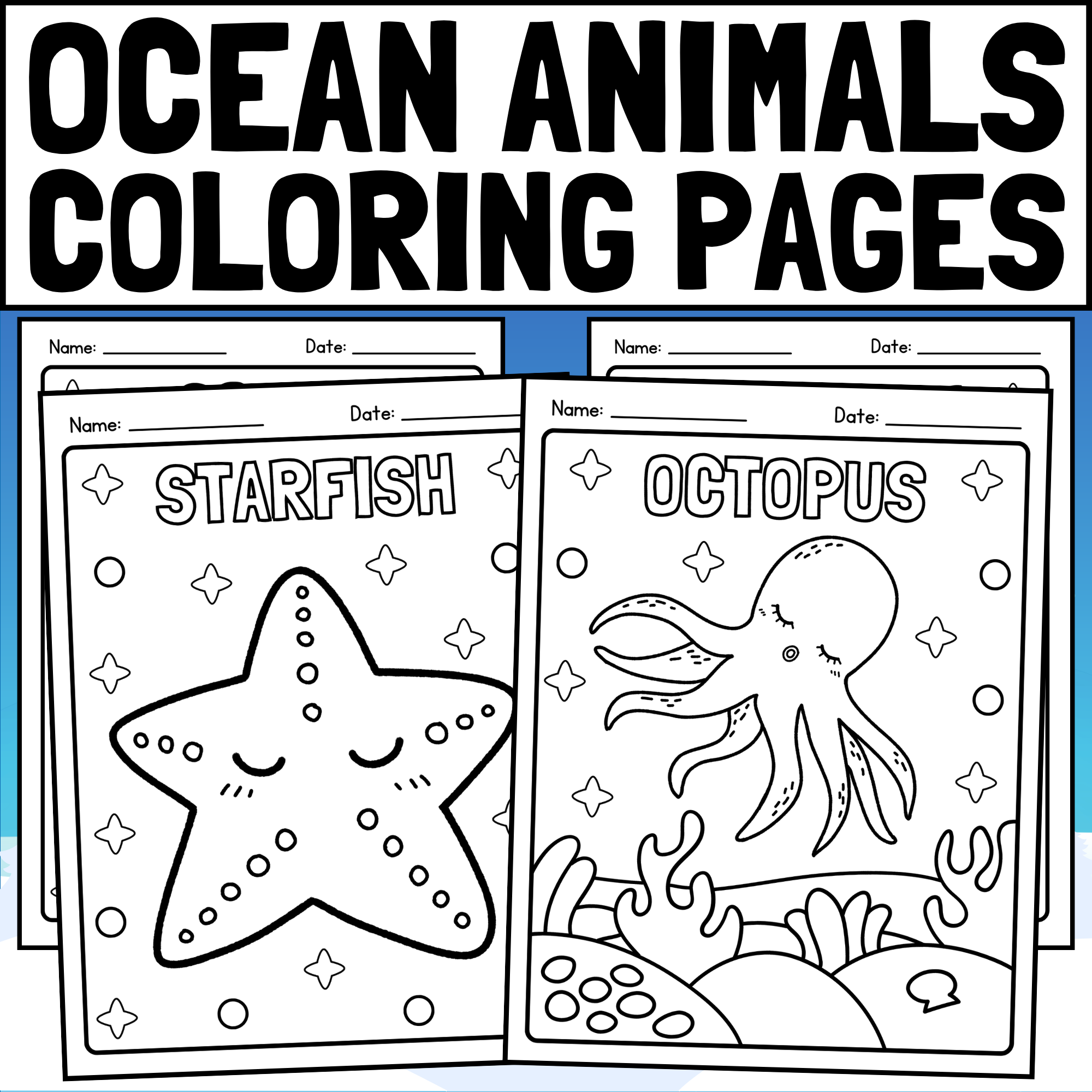 Free Coloring Pages Ocean Animals
