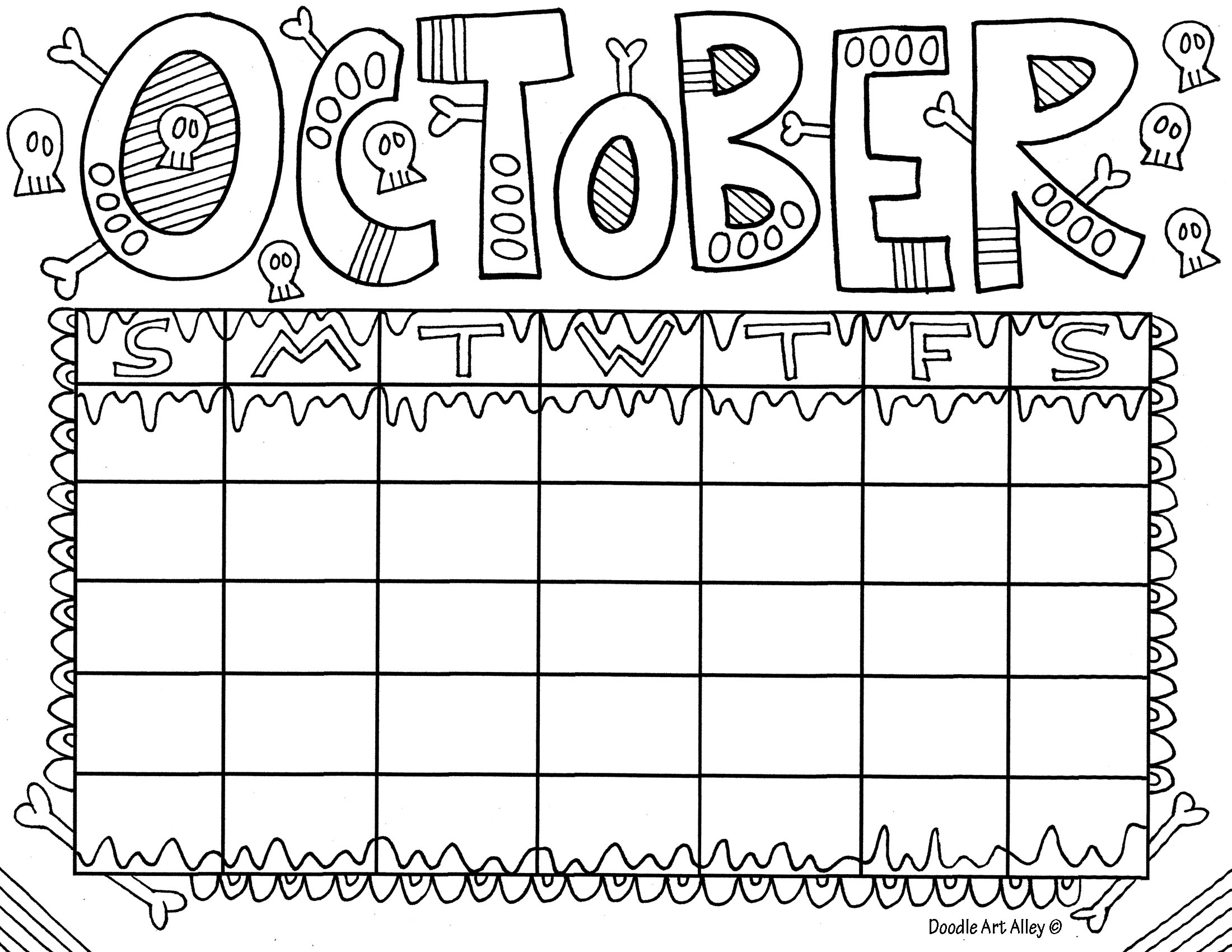 Free October Coloring Pages